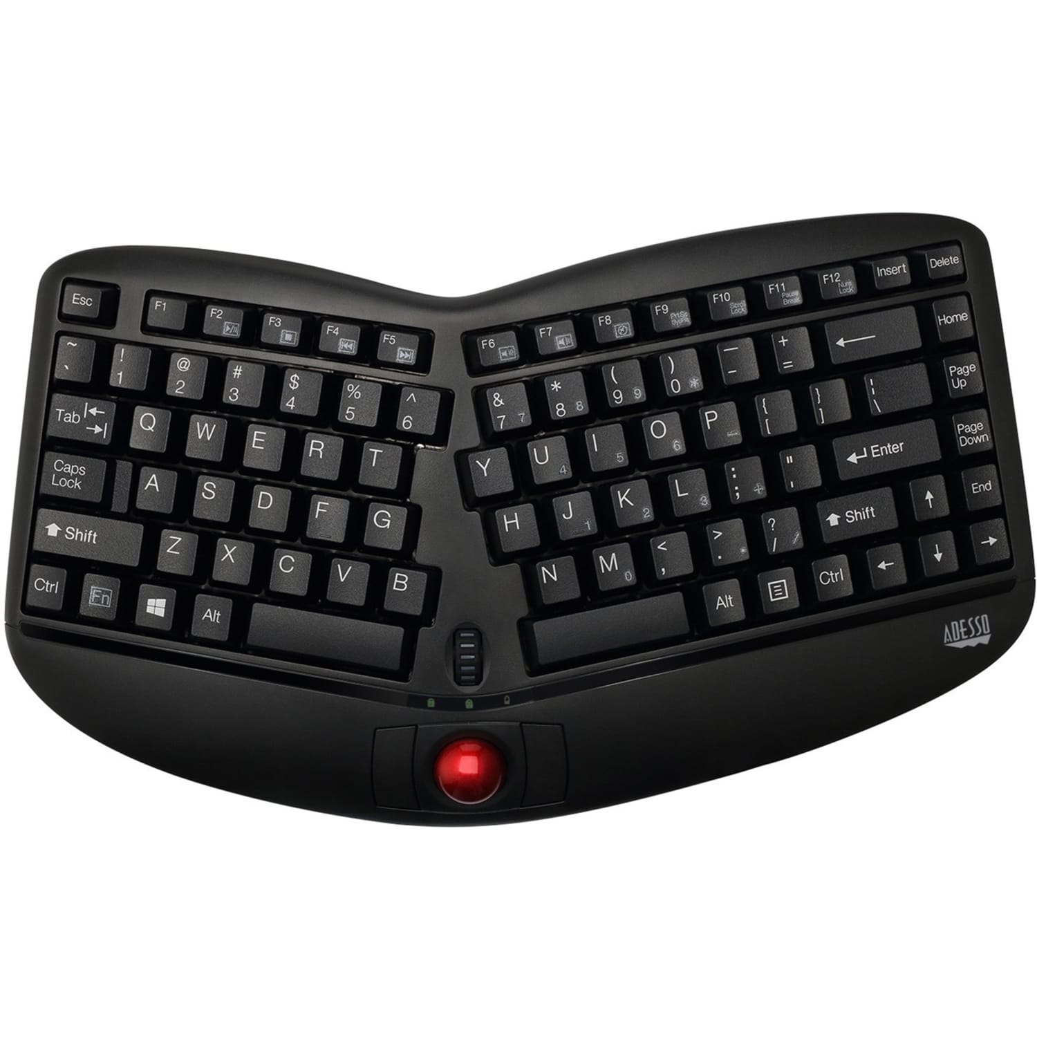 Adesso Tru-Form Media 3150 2.4 GHz Wireless Ergo Trackball Keyboard - Image 3