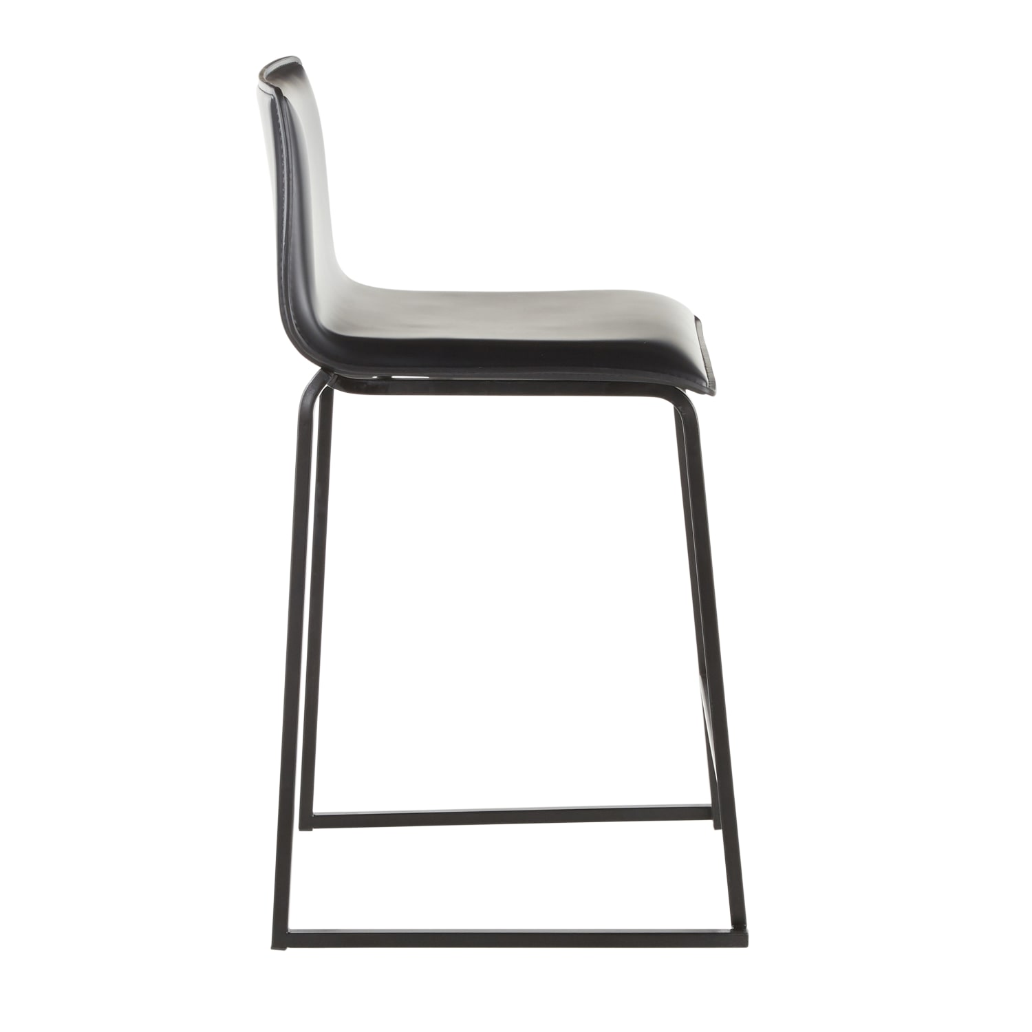 LumiSource Mara Counter Stools, Black, Set Of 2 Stools - Image 6