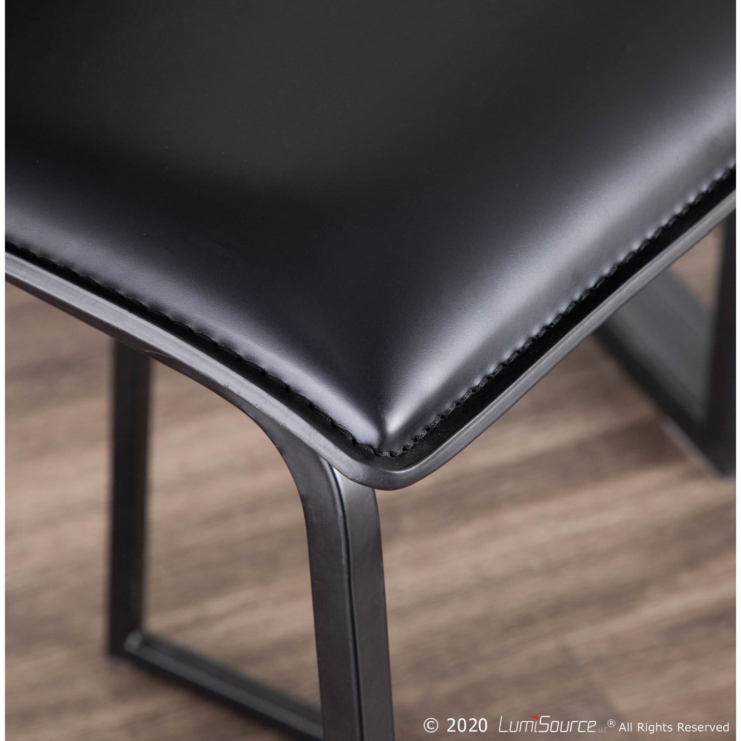 LumiSource Mara Counter Stools, Black, Set Of 2 Stools - Image 10