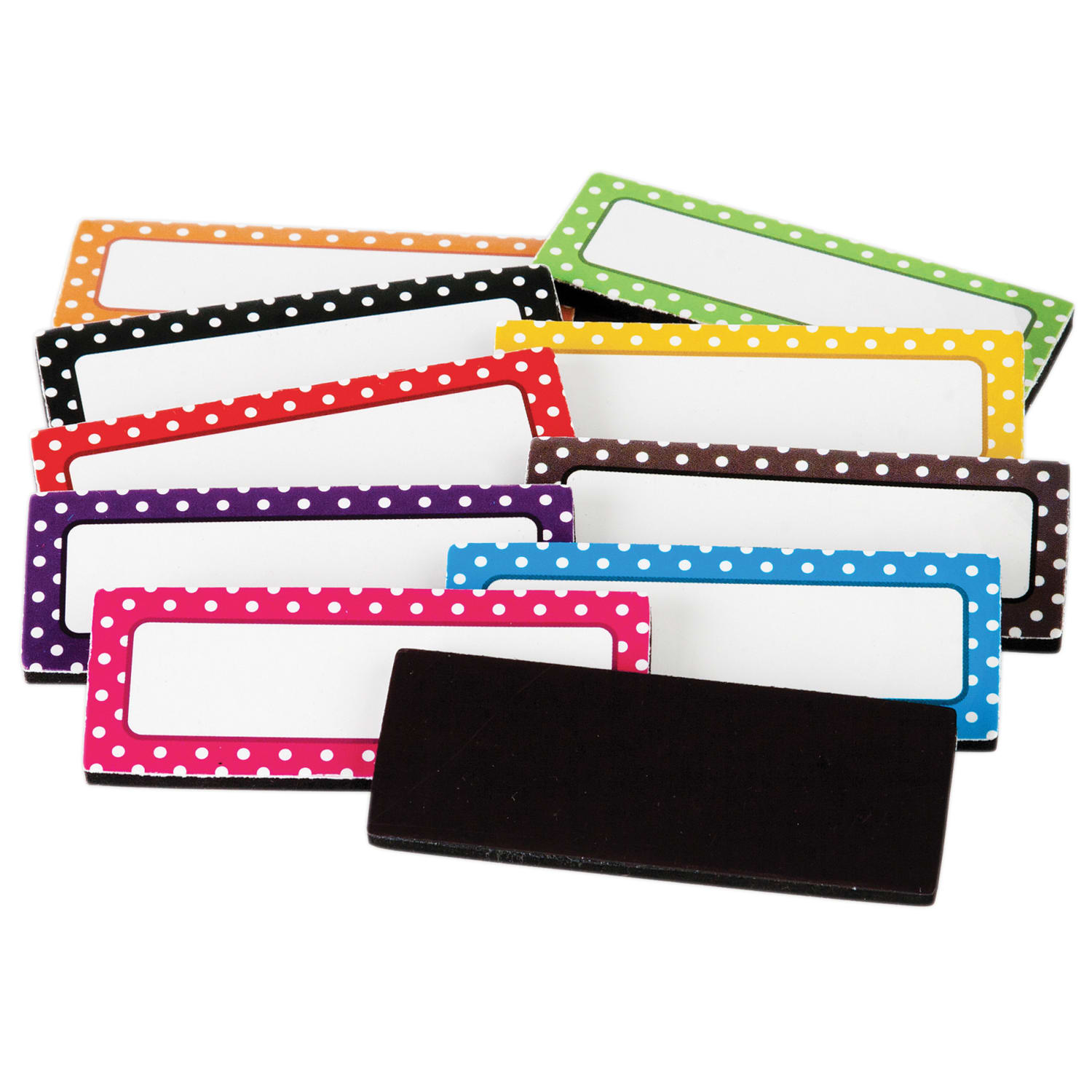 Teacher Created Resources Magnetic Labels, 2-1/2in x 1in, Polka Dots, 30 Labels Per Pack, Set Of 2 Packs - Image 3