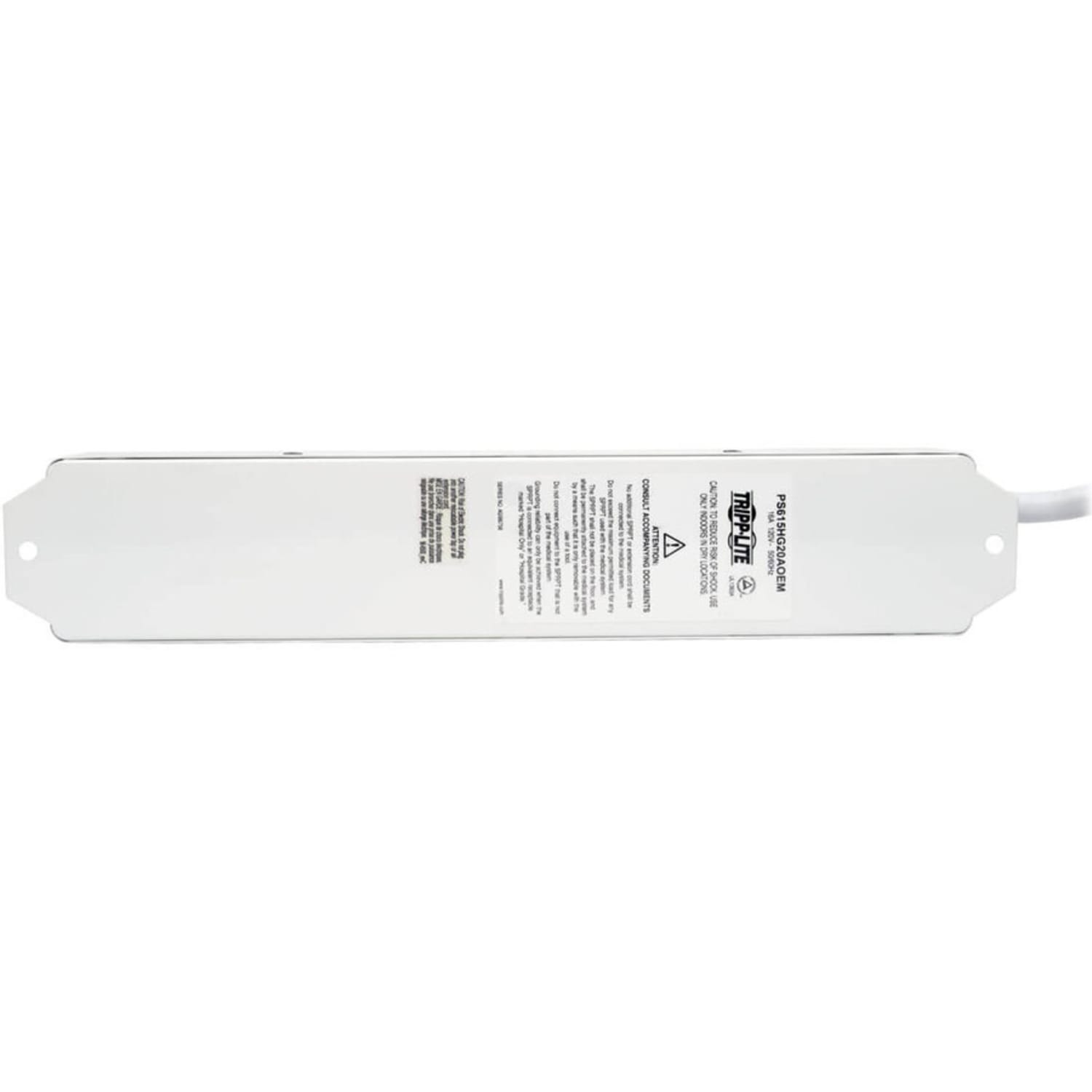 Eaton Tripp Lite Series Safe-IT Power Strip Medical Hospital Grade Antimicrobial UL 1363A 6 Outlet 15ft Cord - PS615HG20AOEM - Image 6