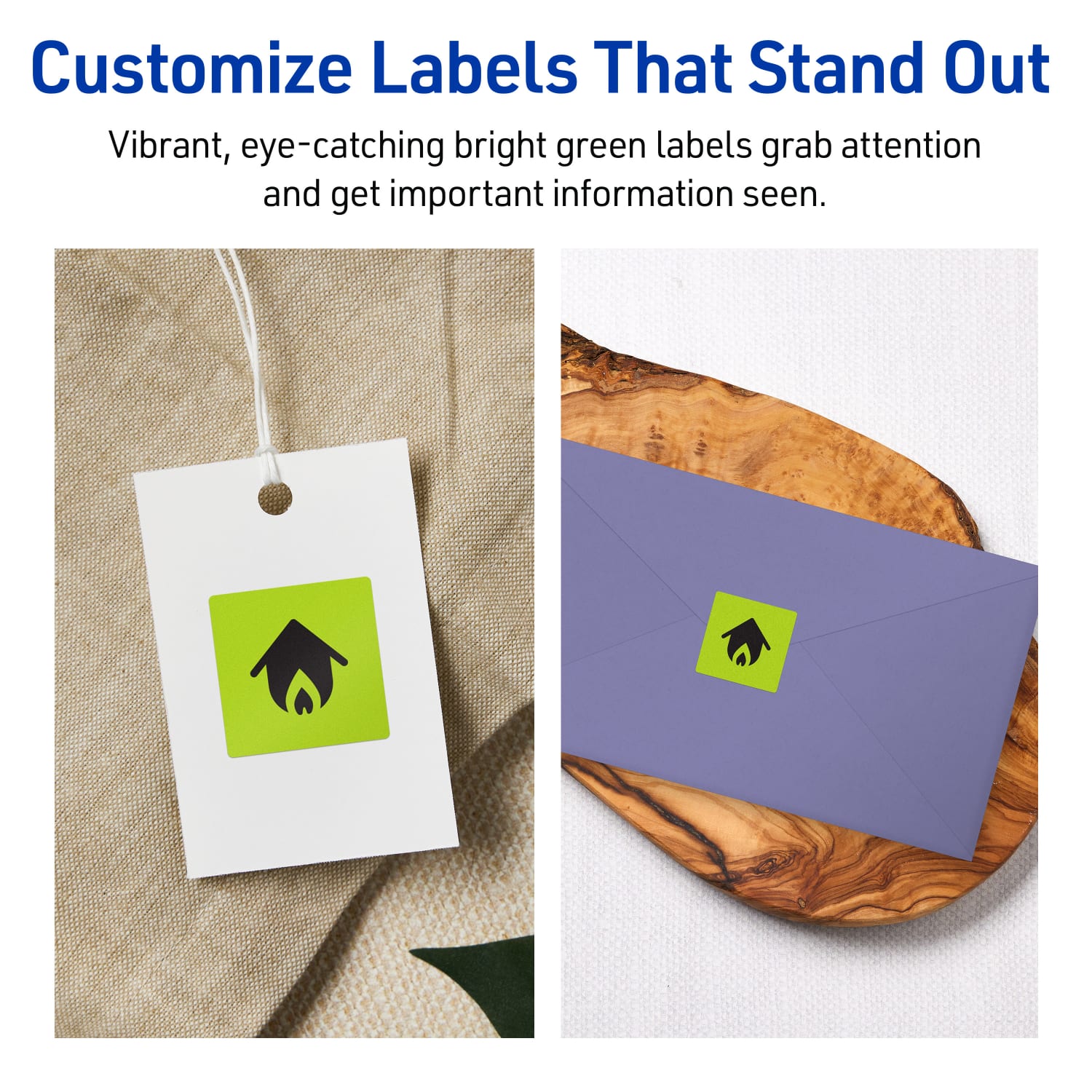Avery Print-To-The-Edge Labels With Sure Feed Technology And Easy Peel Label Feature, 94103-BGP20, Square, 1in x 1in, Matte Bright Green, Pack of 960 - Image 4