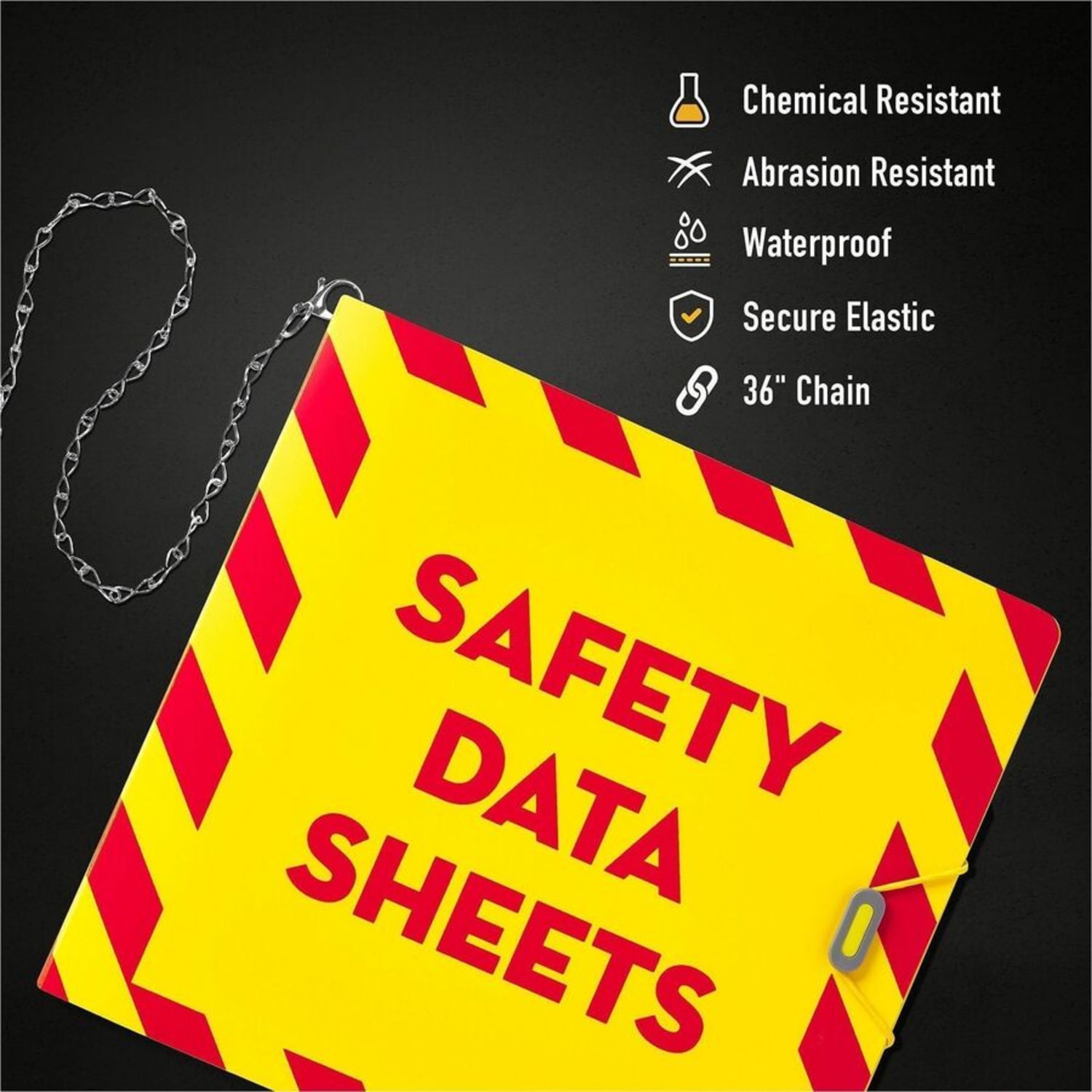 Avery UltraDuty 3in SDS Binder With Chain, 8 1/2in x 11in, Red - Image 3
