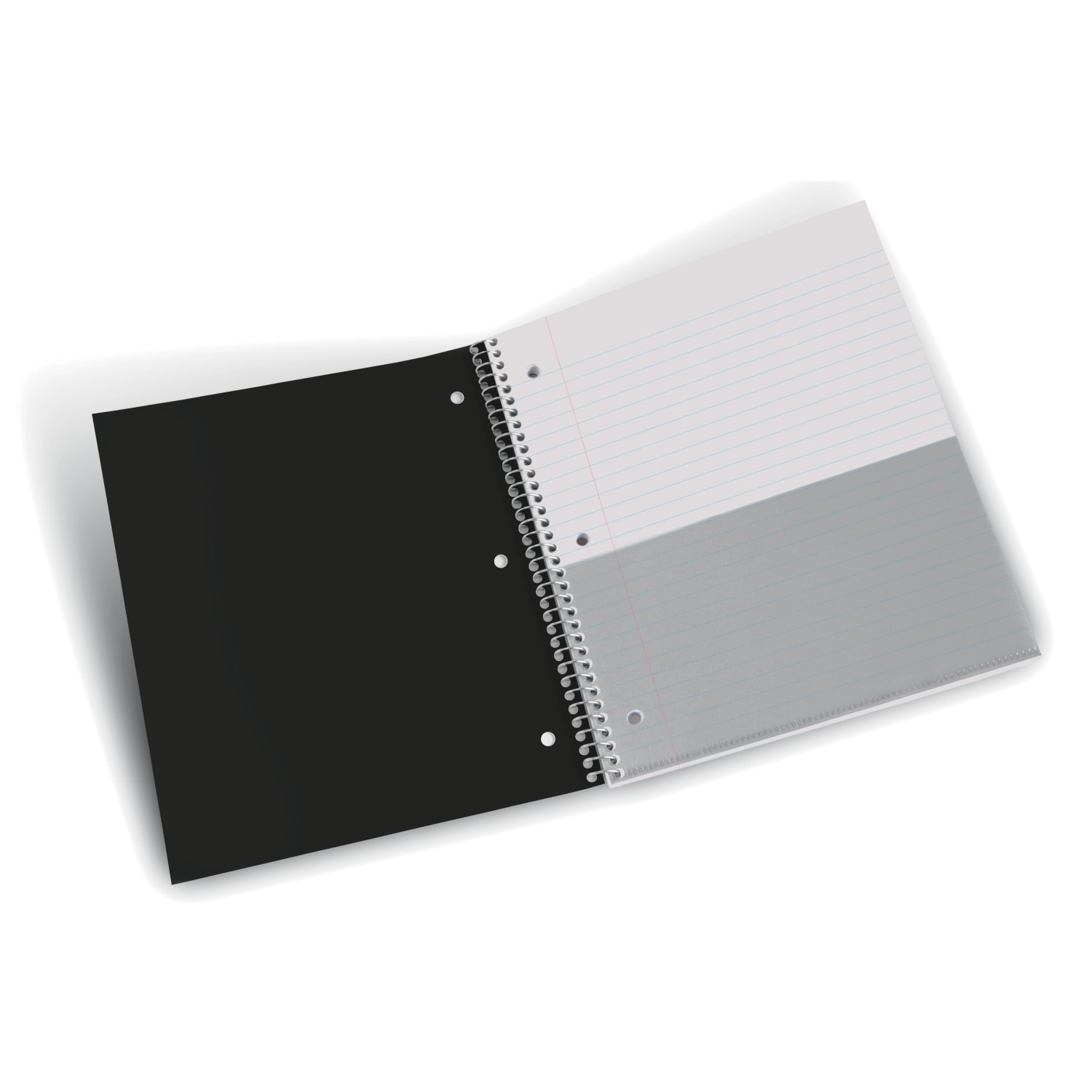 Office Depot Brand Stellar Poly Notebook, 8-1/2in x 10-1/2in, 3 Subject, Wide Ruled, 150 Sheets, Black - Image 4