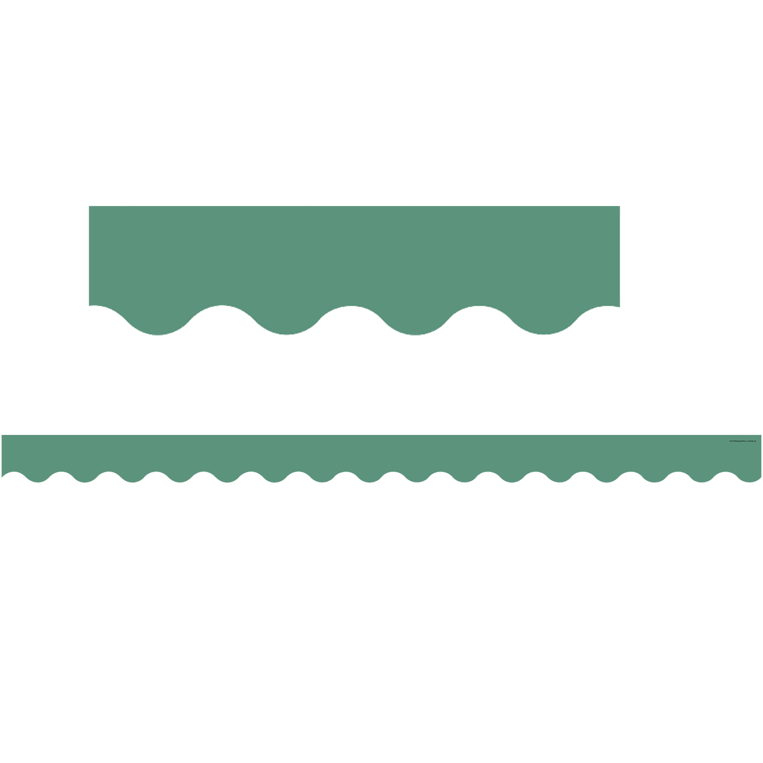Teacher Created Resources Scalloped Border Trim, Eucalyptus Green, 35ft Per Pack, Set Of 6 Packs - Image 3