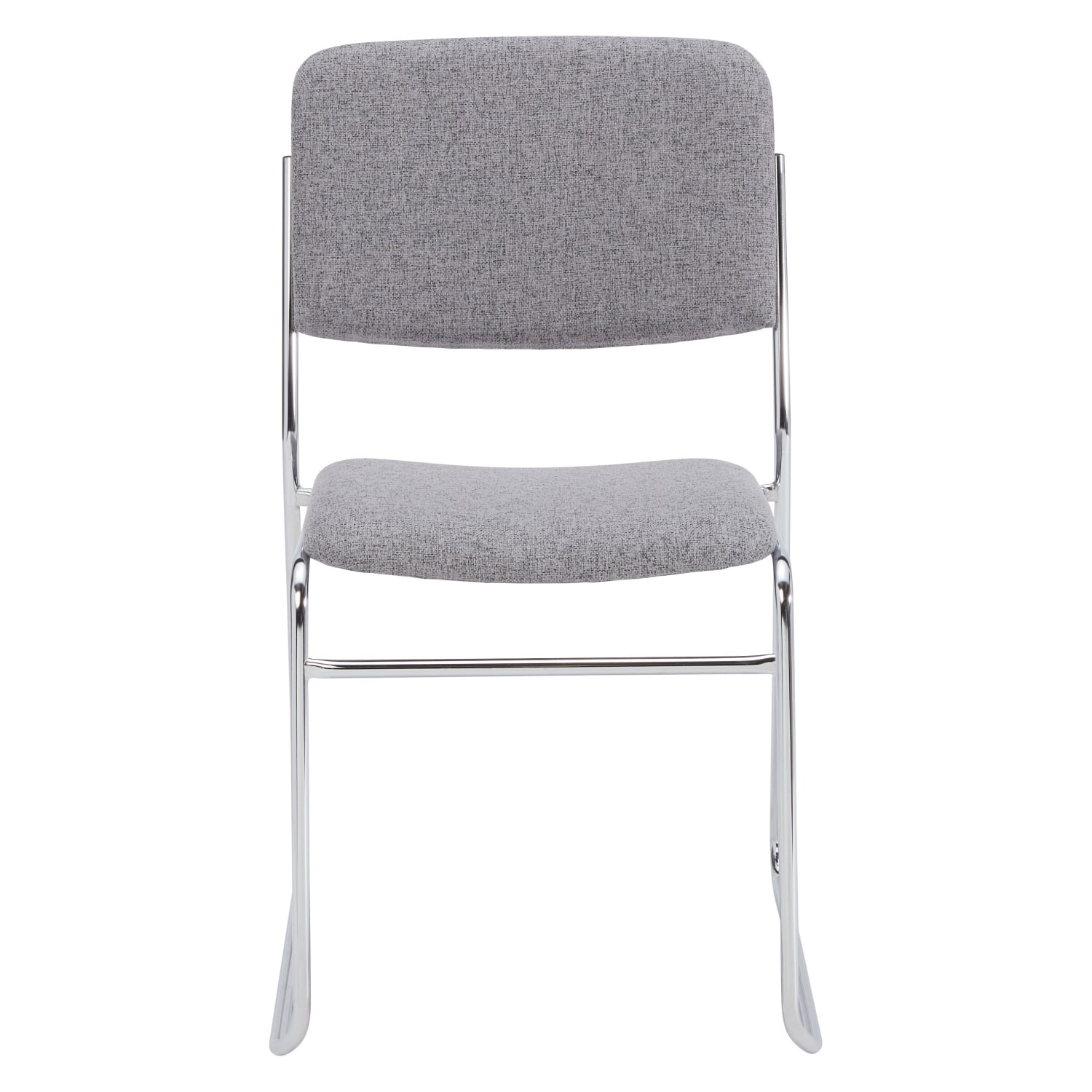 National Public Seating 8600 Signature Series Padded Fabric Seat Fabric Back Stacking Chair 16in Seat Width Gray SeatChrome Frame Quantity 1 PopularChairscom