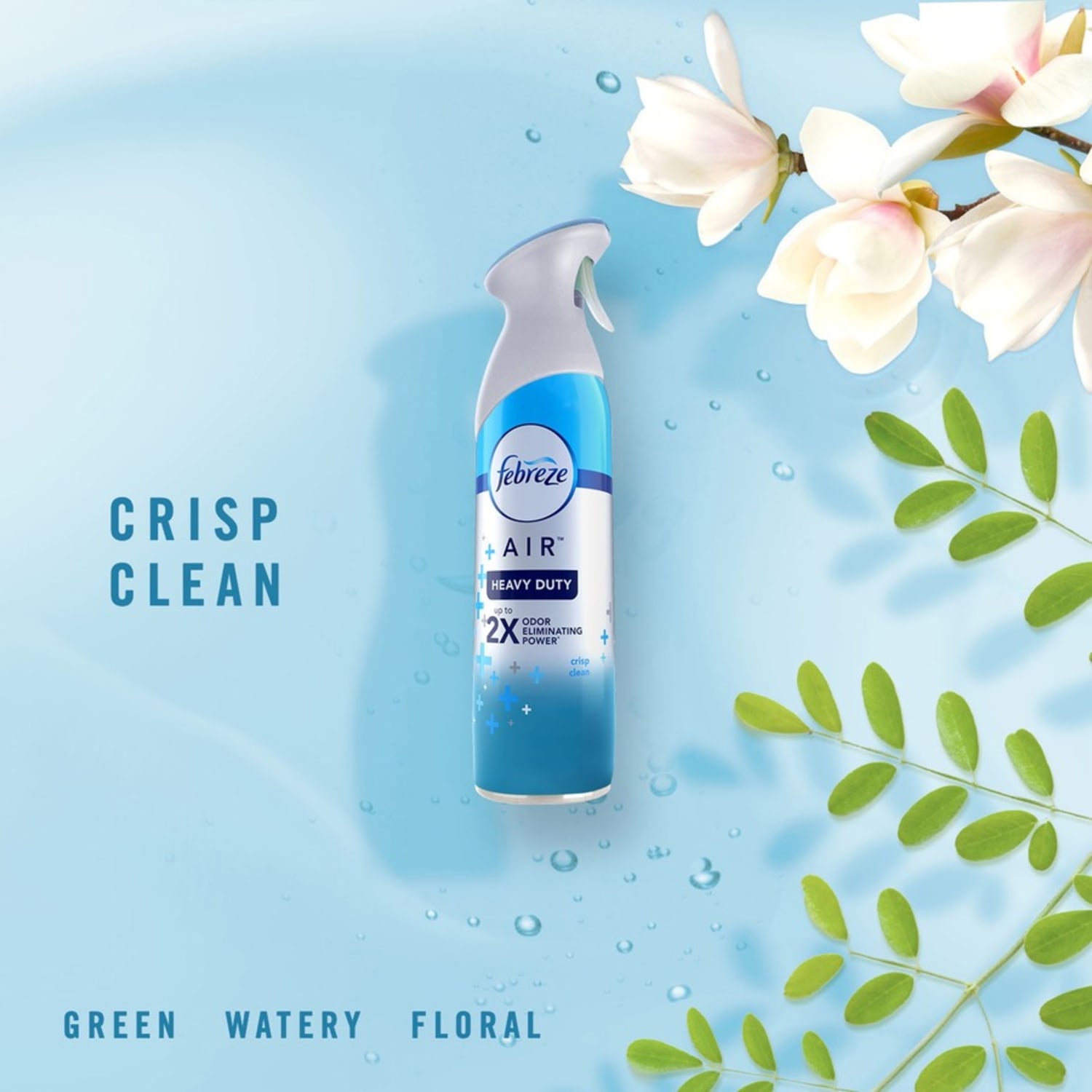 Febreze Air Freshener Spray - Spray - 8.8 fl oz (0.3 quart) - Crisp Clean - Odor Neutralizer, VOC-free, Heavy Duty - 3 / Pack - Image 6