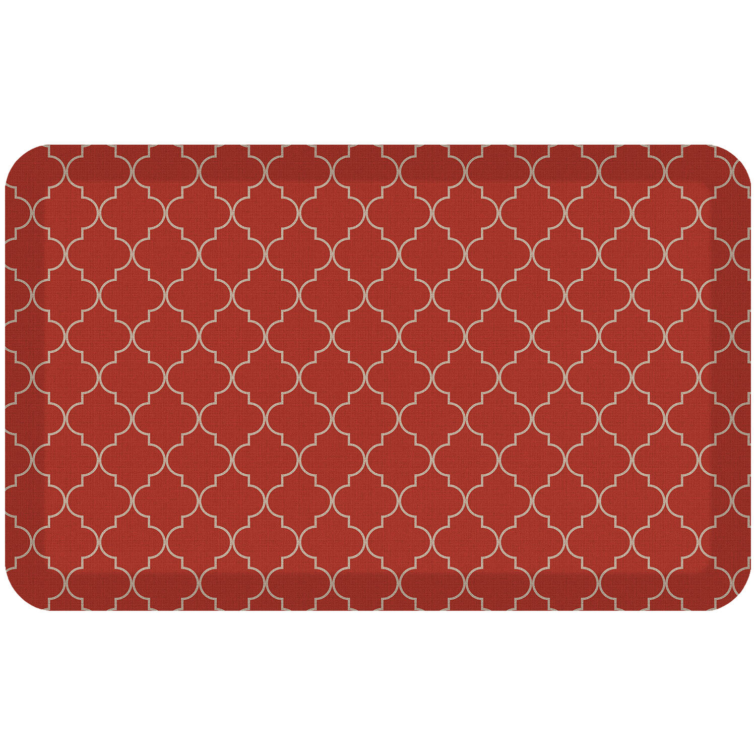 GelPro Designer Comfort Polyurethane Anti-Fatigue Floor Mat For Hard Flooring, 20in x 32in, Trellis Red