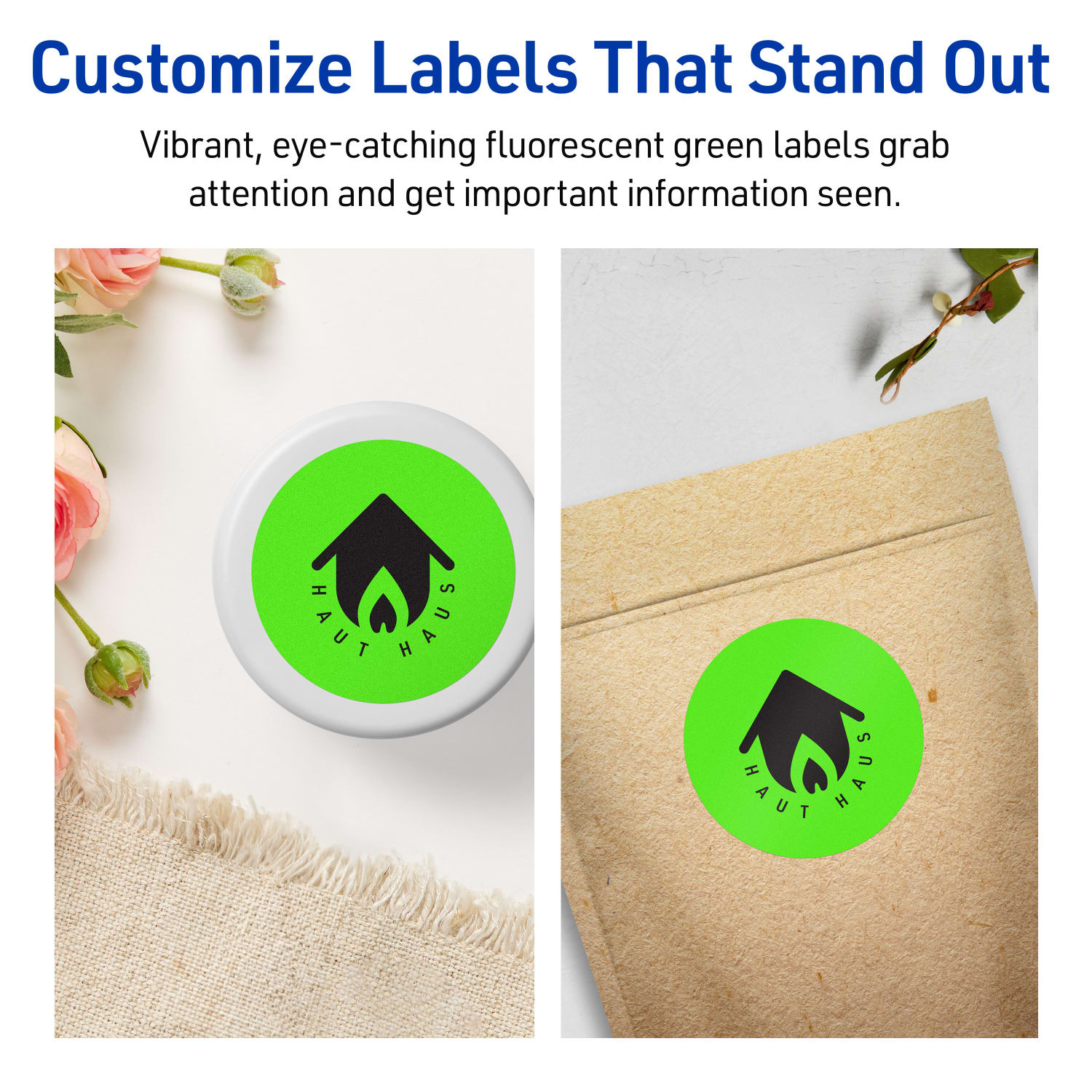 Avery Print-To-The-Edge Labels With Sure Feed Technology, 94512-NGP80, Round, 2-3/4in, Matte Neon Green, Pack of 480 - Image 4
