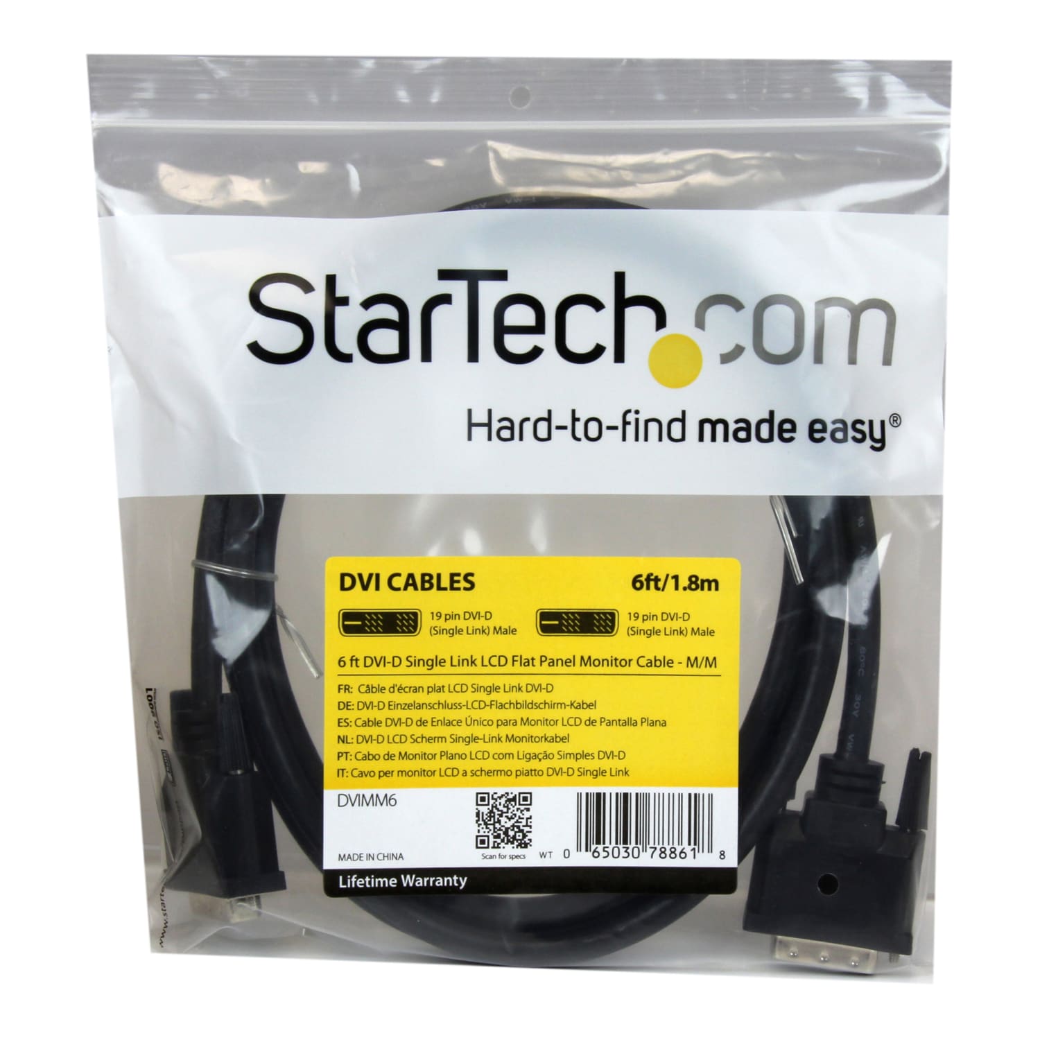 StarTech.com 6 ft DVI-D Single Link Cable - M/M - Image 4