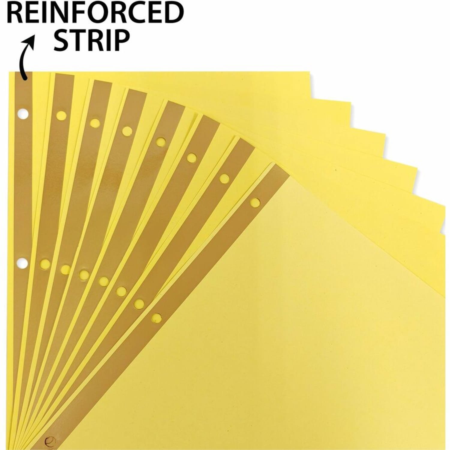 Business Source Reinforced Insertable Tab Indexes - 8 x Divider(s) - 8 Tab(s)/Set1.50in Tab Width - 8.5in Divider Width x 11in Divider Length - Letter - 3 Hole Punched - Buff Divider - Manila Tab(s) - Image 4