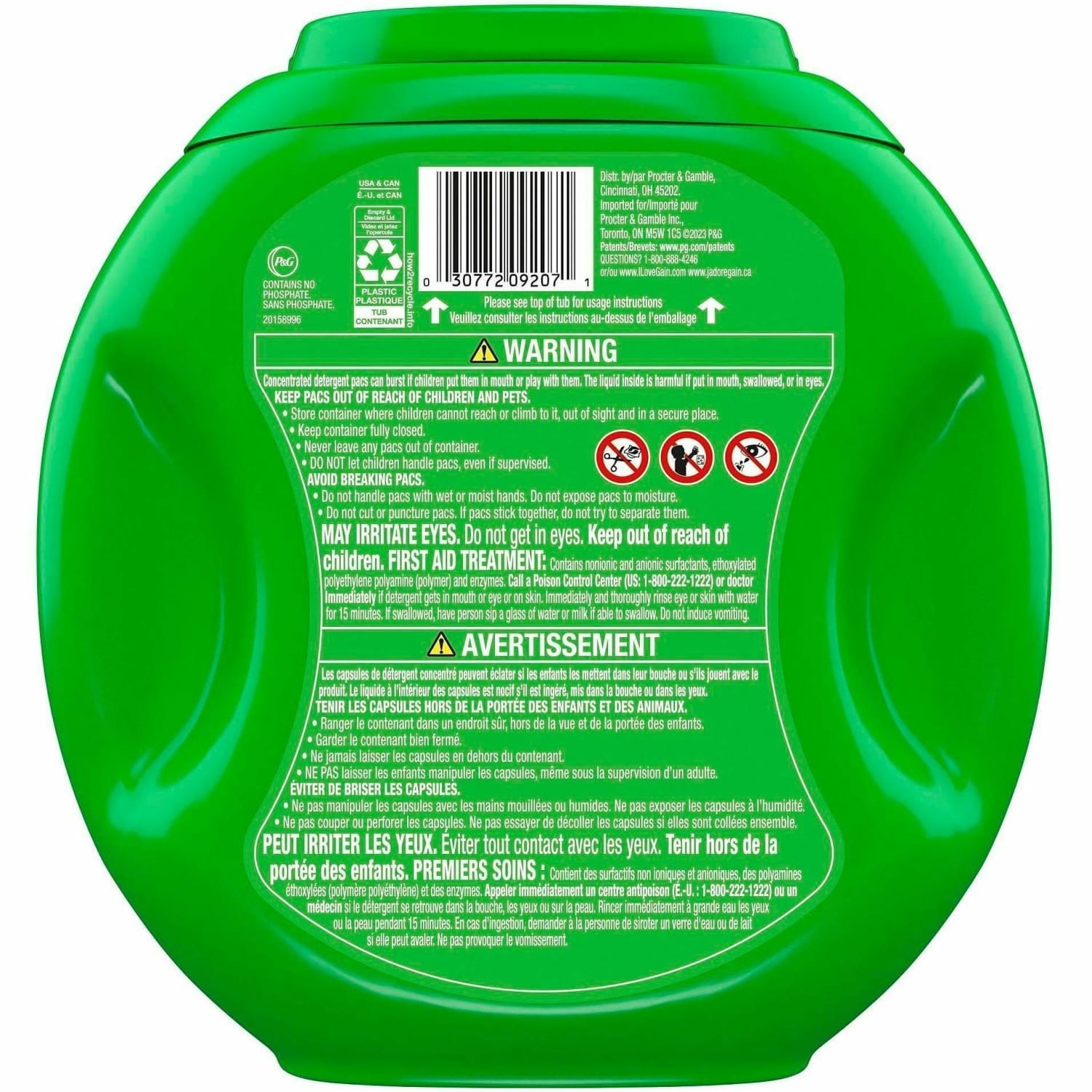 Gain Flings Detergent Pacs - Liquid - Gain, Original Scent - Green - 76 / Pack - Image 4