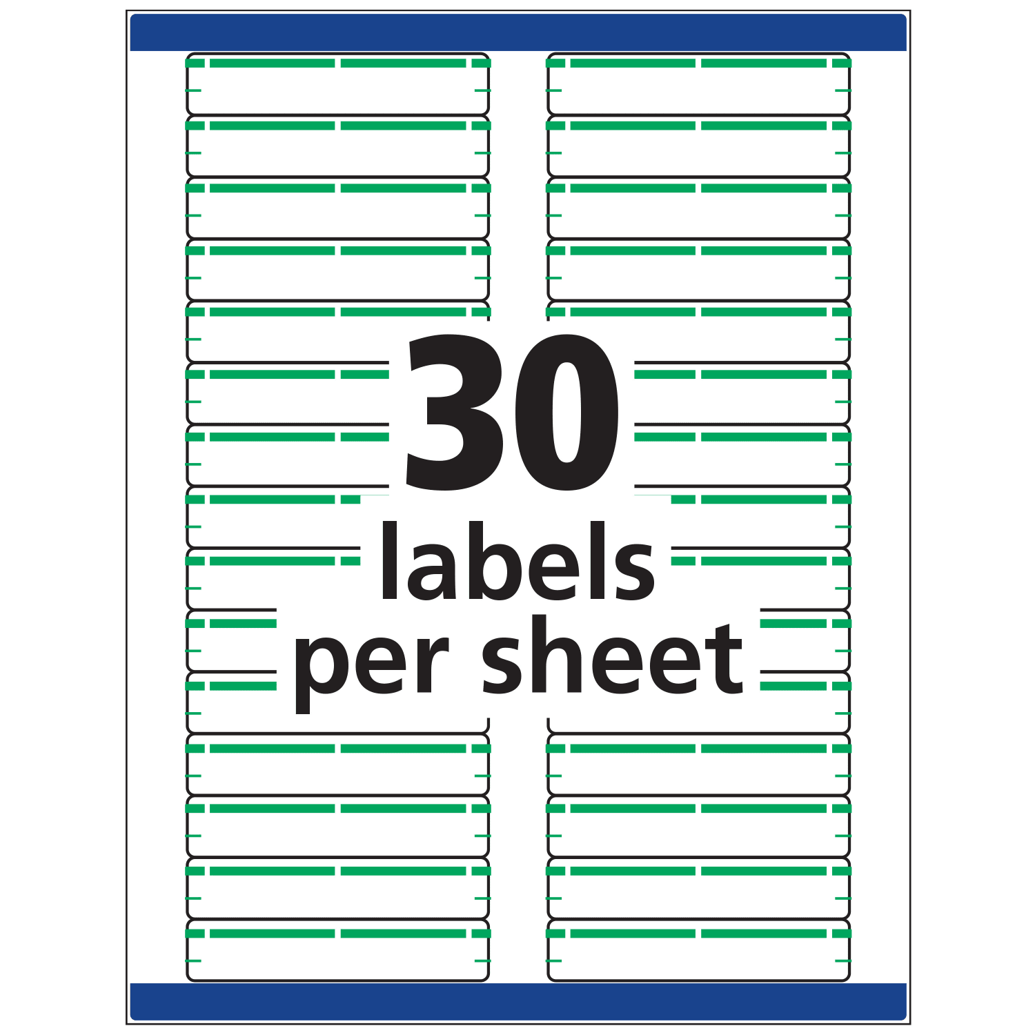 Avery TrueBlock Permanent Inkjet/Laser File Folder Labels, 5866, 2/3in x 3 7/16in, Green, Box Of 1,500 - Image 6