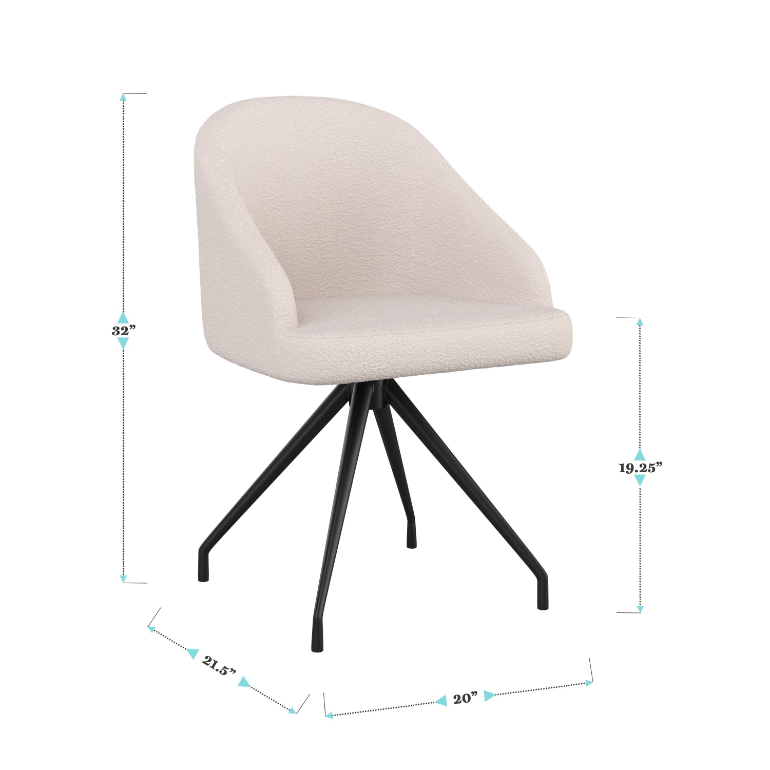 Martha Stewart Sora Upholstered MidBack Stationary Office Task Chair Boucle WhiteOilRubbed Bronze PopularChairscom Martha Stewart Sora Upholstered Mid Back Stationary Office Task Chair Boucle WhiteOil Rubbed Bronze PopularChairscom
