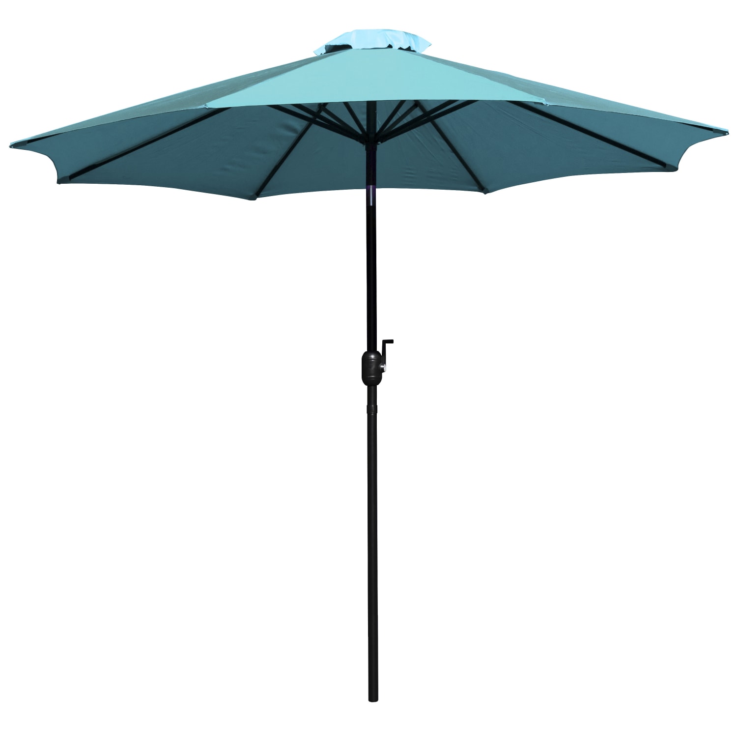Flash Furniture Kona Round Umbrella With 1-1/2in Aluminum Pole, 96-1/2inH x 104-1/2inW x 104-1/2inD, Teal - Image 3