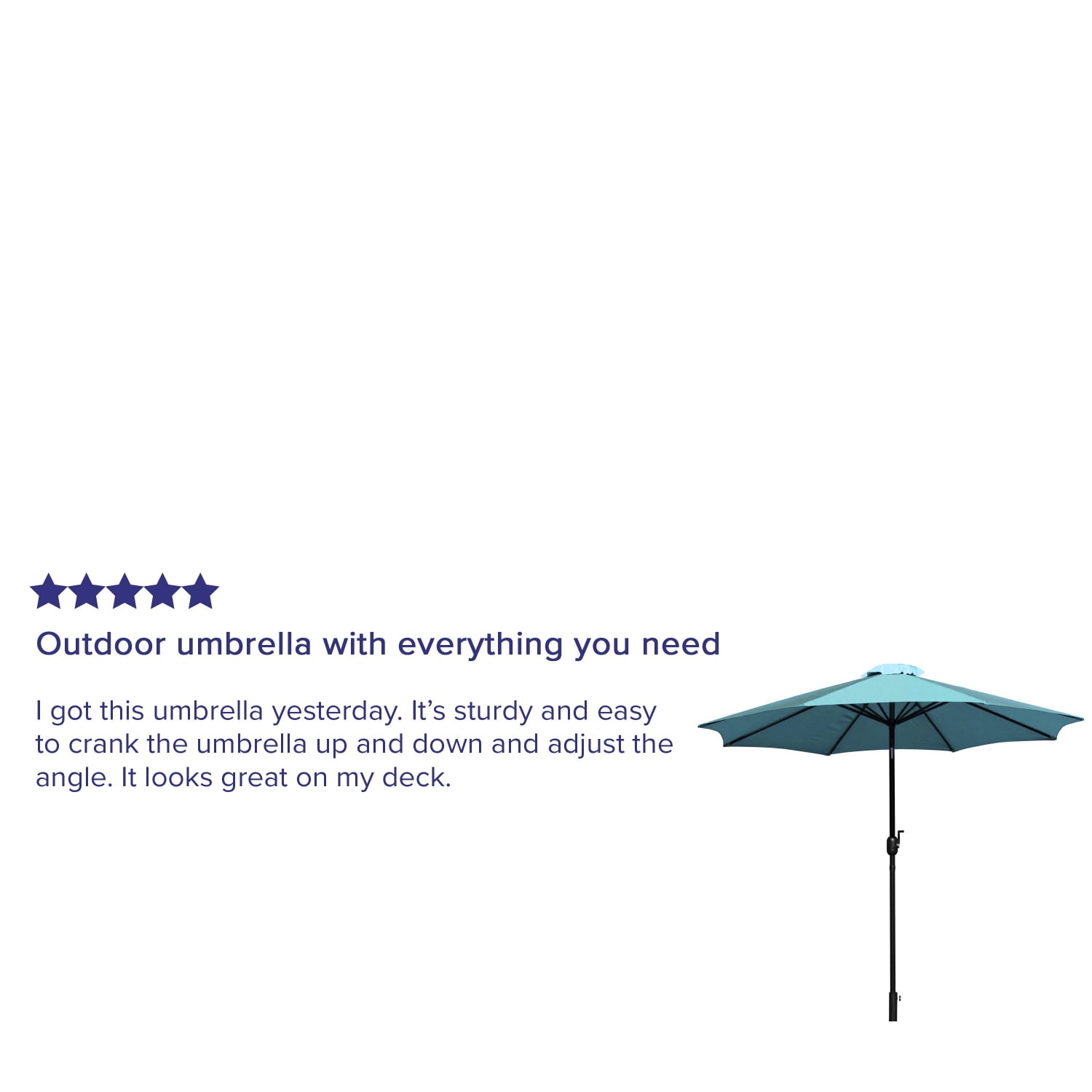 Flash Furniture Kona Round Umbrella With 1-1/2in Aluminum Pole, 96-1/2inH x 104-1/2inW x 104-1/2inD, Teal - Image 5