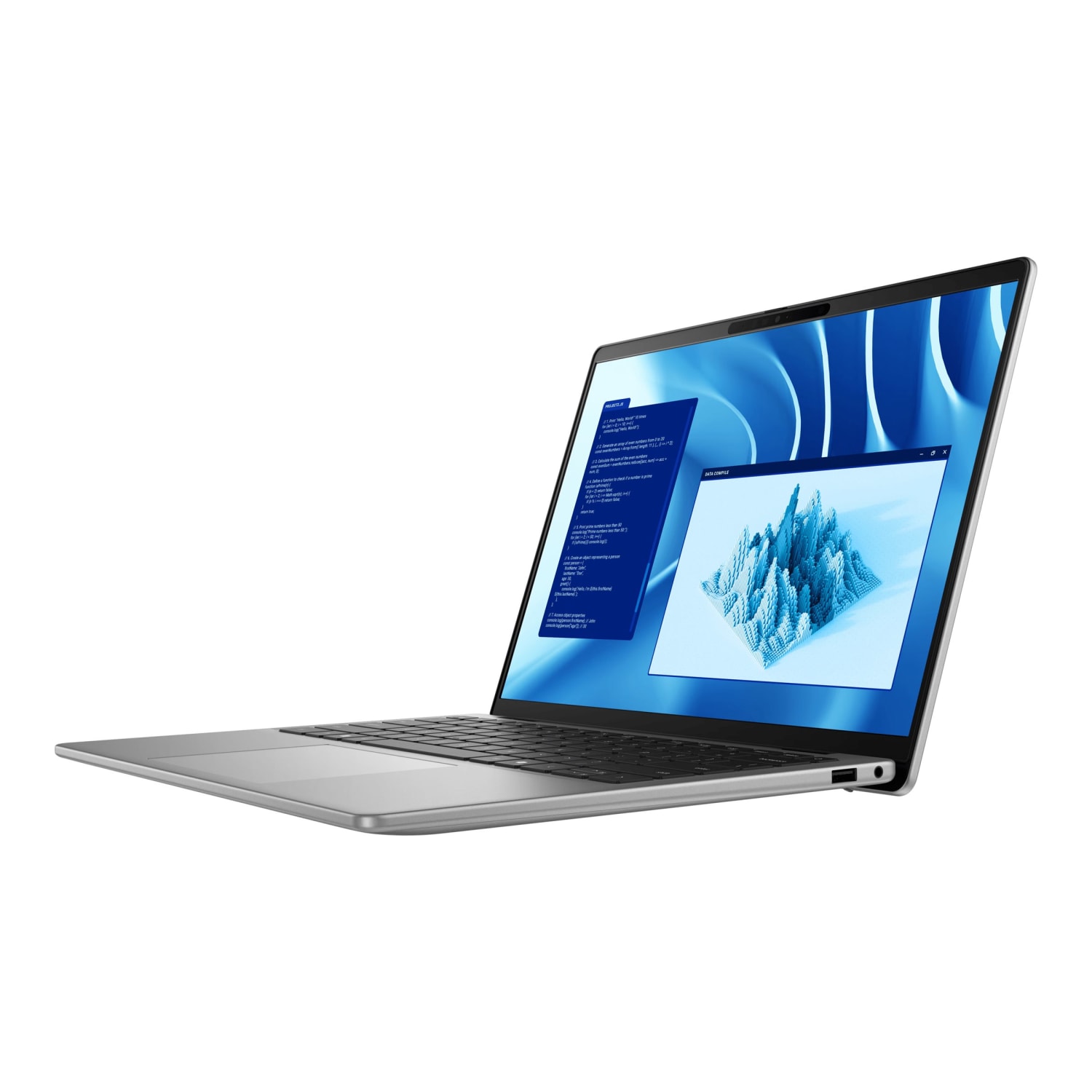 Dell Latitude 7000 7455 14in Touchscreen Copilot+ Notebook, QHD+, Qualcomm Snapdragon X1E-80-100, 32GB, 512GB SSD, Windows 11 Pro, Aluminum Titan Gray - Image 3
