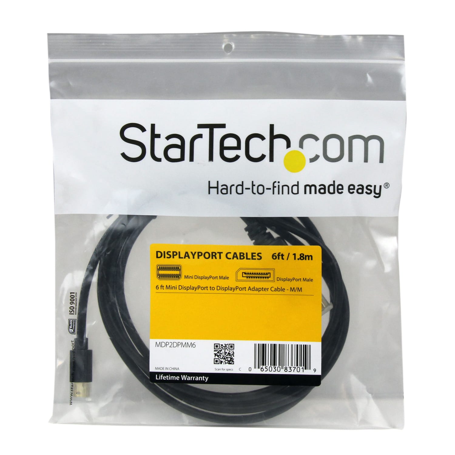 StarTech.com Mini DisplayPort To DisplayPort Cable , 6ft - Image 5