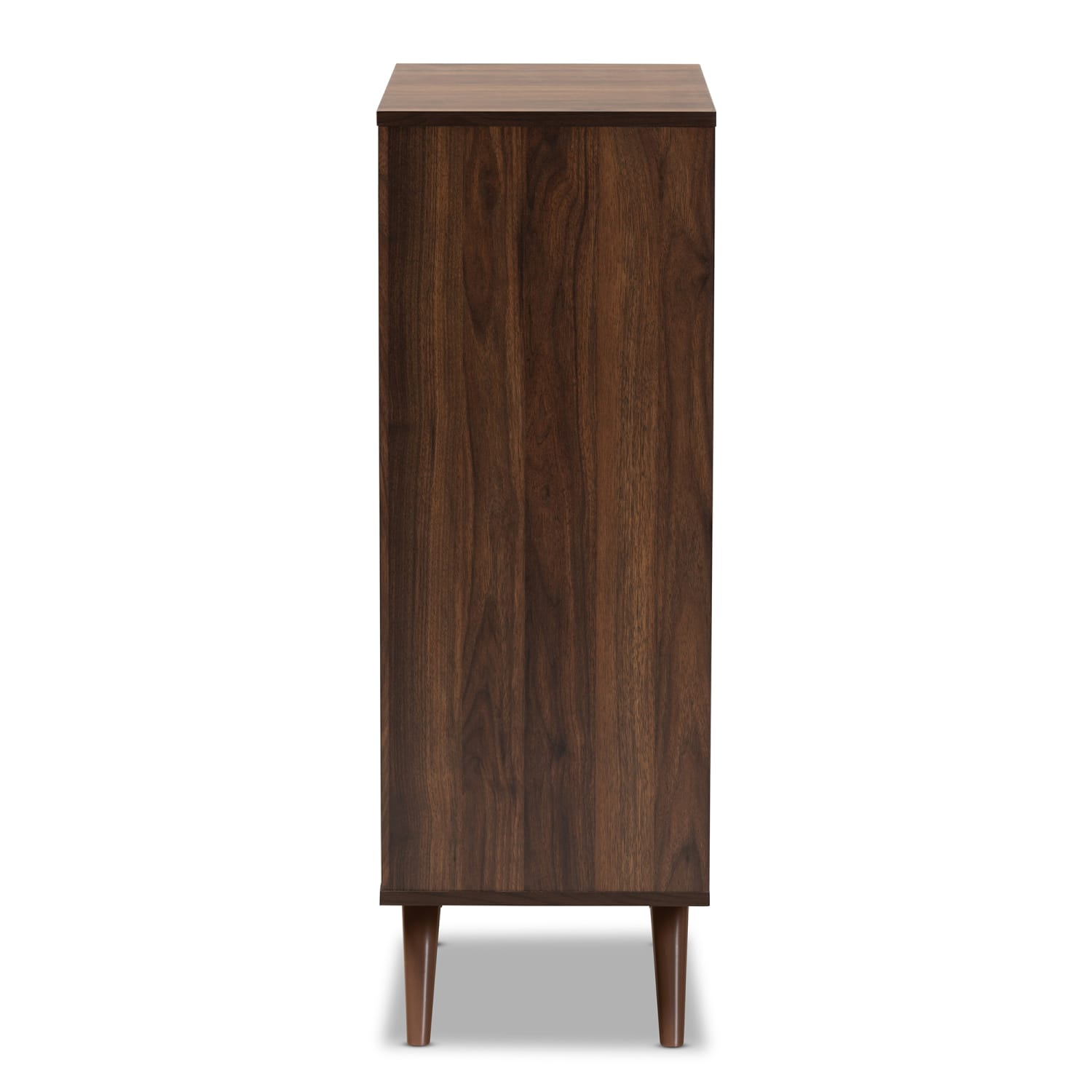 Baxton Studio Naoki 2-Tone 2-Door Shoe Cabinet, Gray/Walnut - Image 5