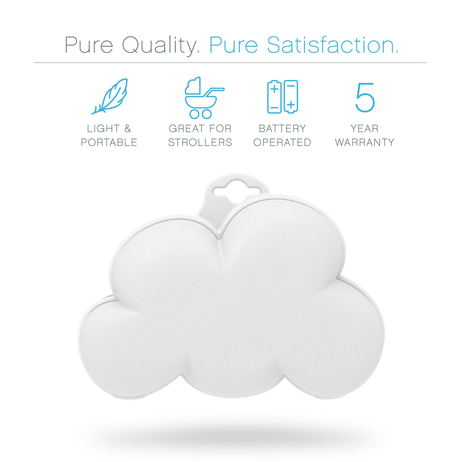 Pure Enrichment Baby Cloud Portable Sound Machine And Night Light, 3-1/2inH x 2inW x 5inD, Multicolor - Image 4