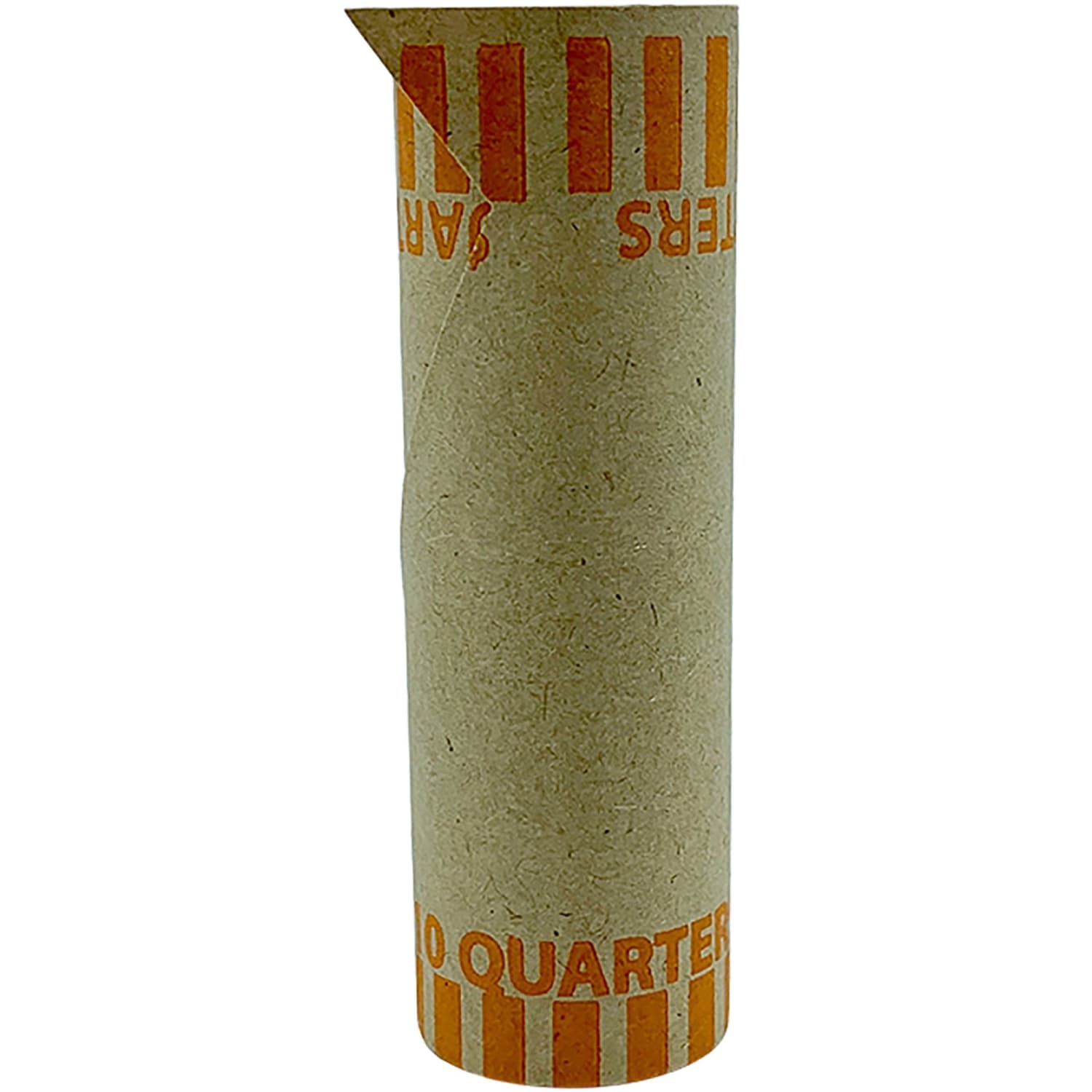 PAP-R Tubular Coin Wrap - 25cents Denomination - Durable, Burst Resistant, Crimped, Pre-formed - 57 lb Paper Weight - Paper - Orange - Image 6