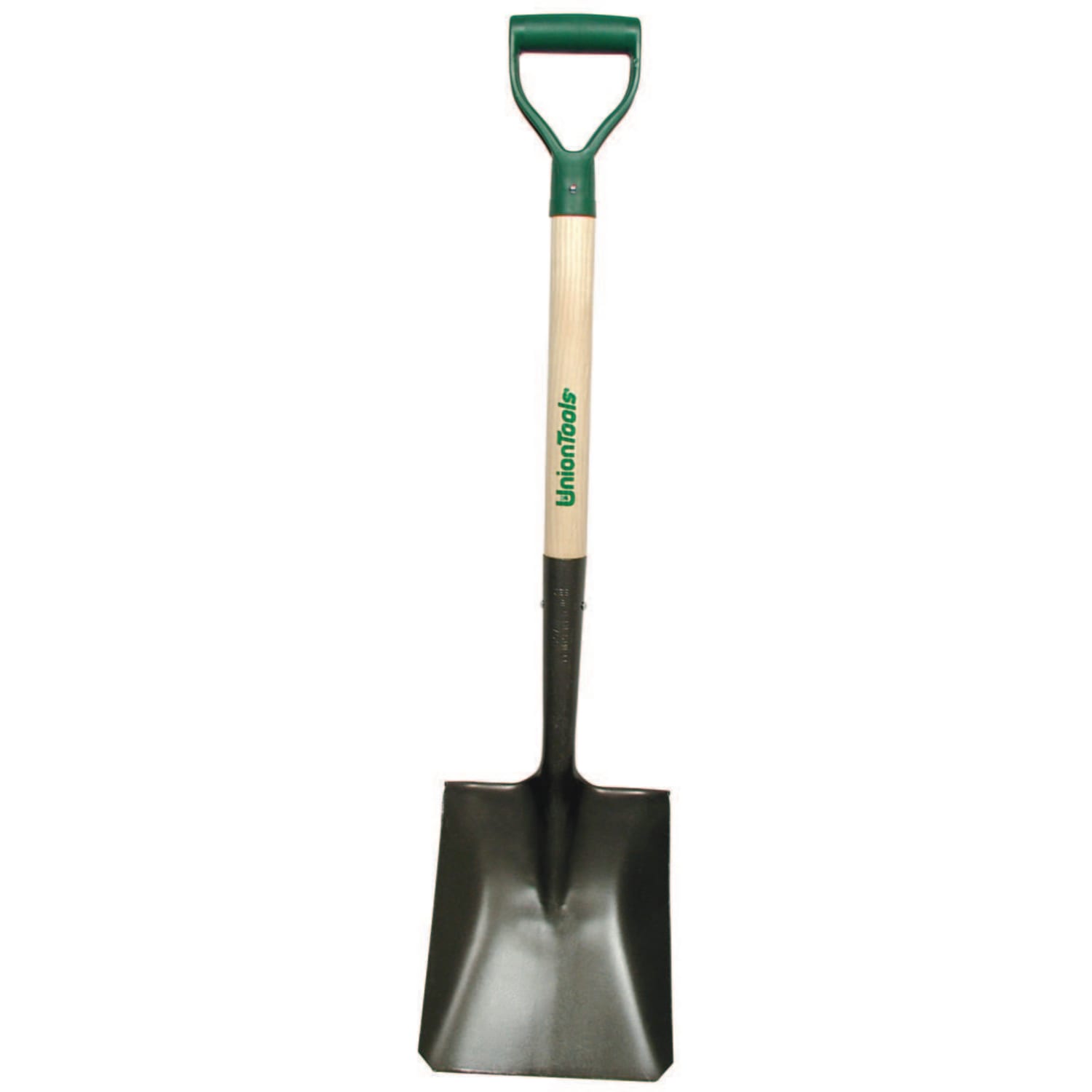Square Transfer Shovel, 28 D-Grip White Ash Handle, 9 1/4x11 1/2, Reversed Step