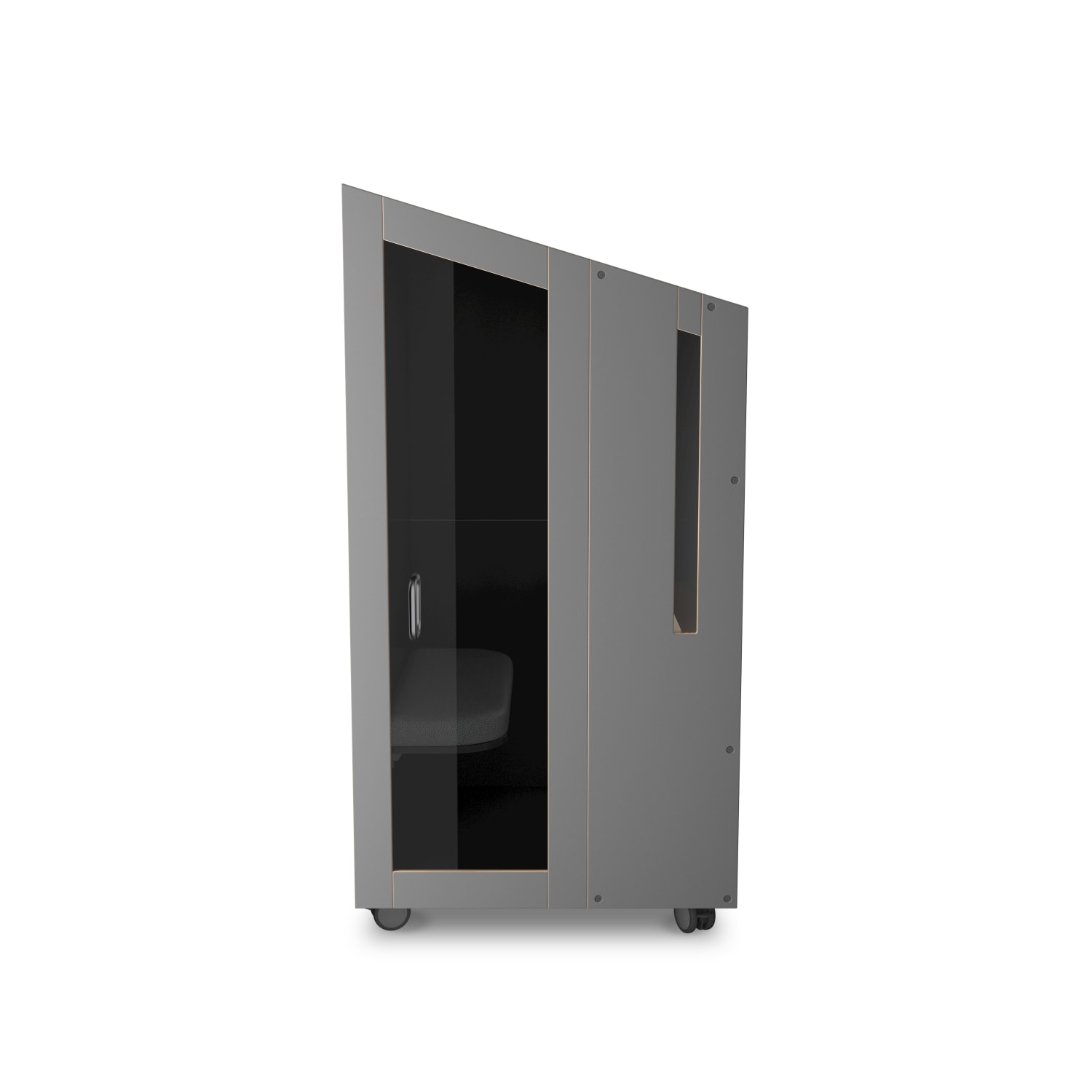 Nook POD Solo Single Person Workspace Pod, White/Gray, 77inH x 40inW - Image 4