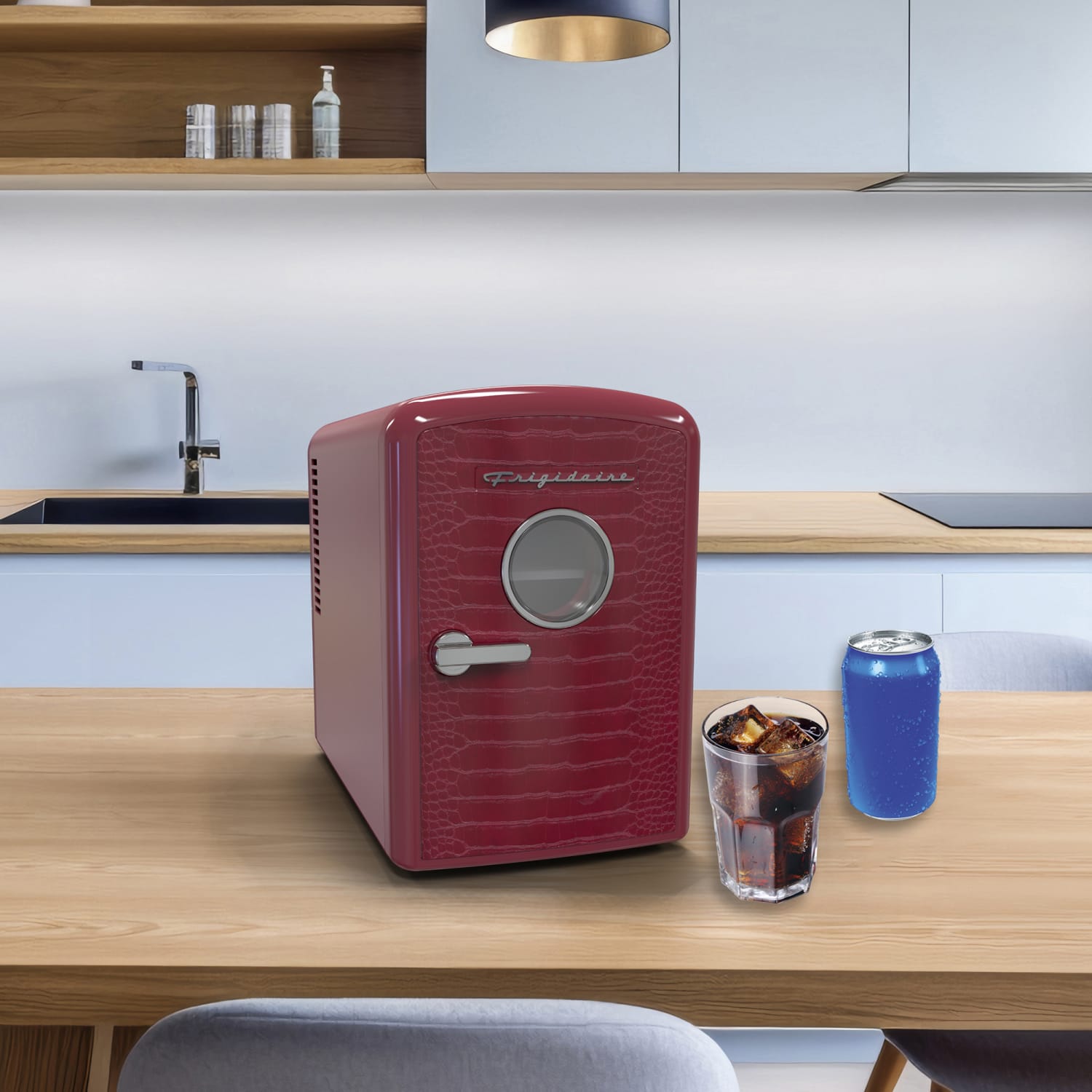 Frigidaire 9-Can Mini Fridge Cooler with Crocodile Door, Red, EFMIS181-REDCROC - Image 5