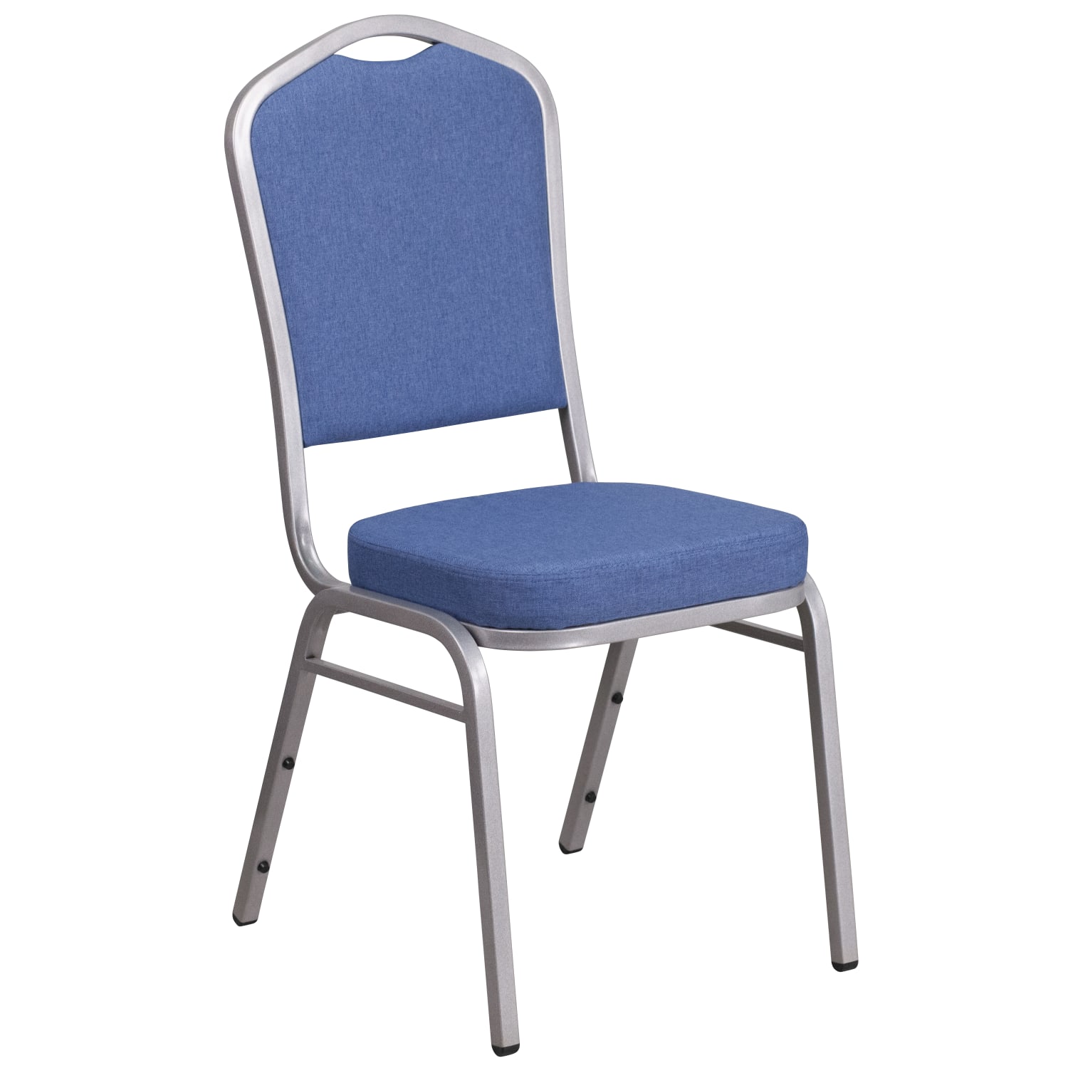 Flash Furniture HERCULES Series Crown Back Stacking Banquet Chair, Blue/Silver - Image 3