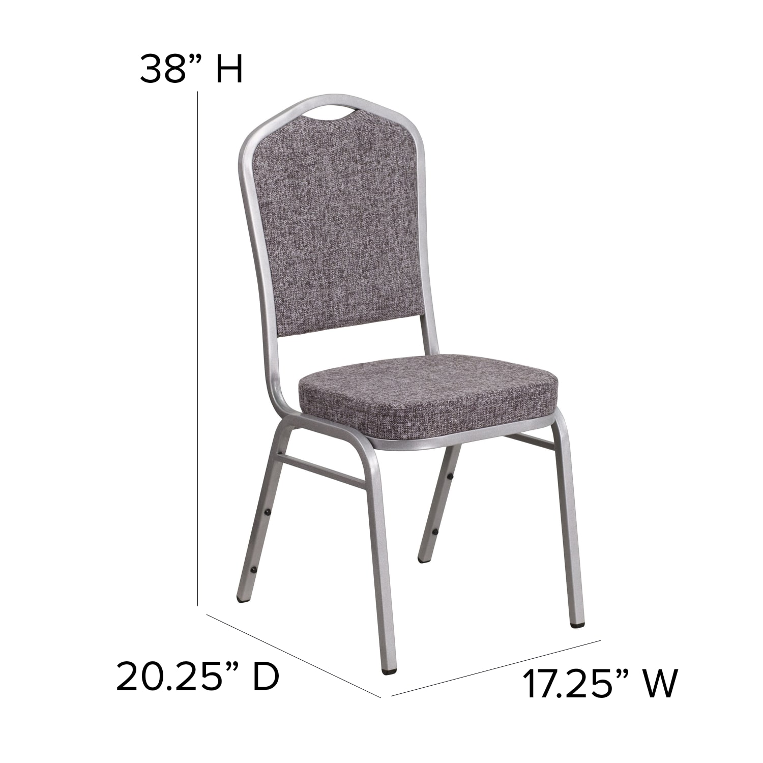Flash Furniture HERCULES Series Crown Back Stacking Banquet Chair, Blue/Silver - Image 6