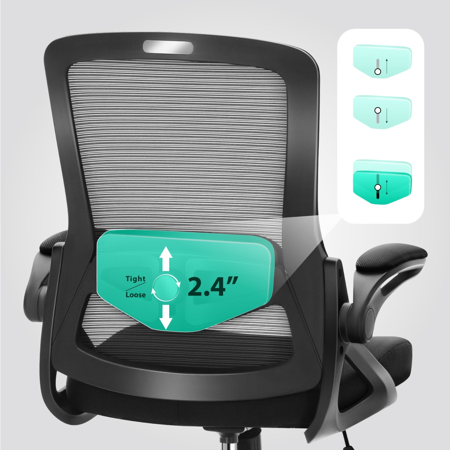 ALPHA HOME Ergonomic Mesh Mid Back Office Task Chair With Padded Armrests Black PopularChairscom