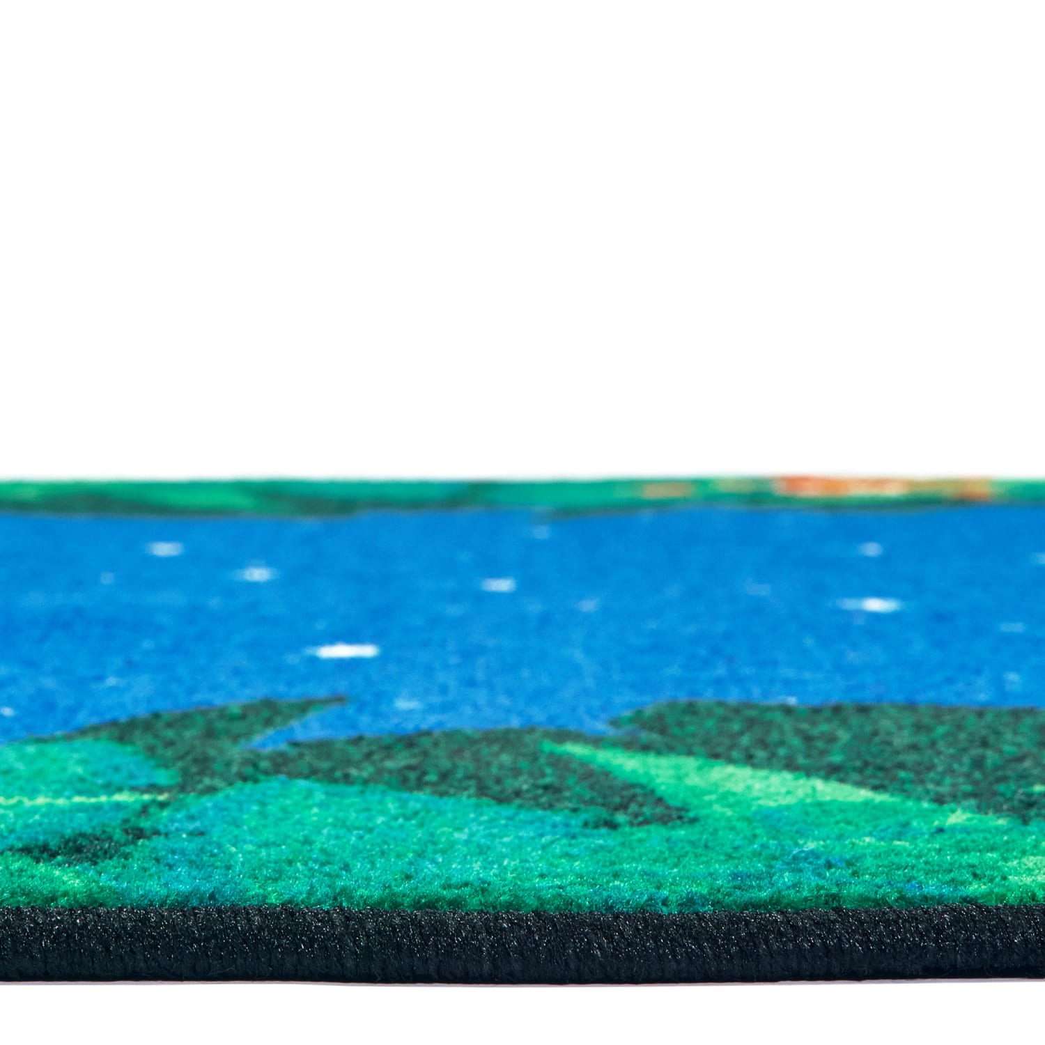 Carpets For Kids Premium Collection Peaceful Tropical Night Activity Rug, 6' x 9', Blue - Image 5