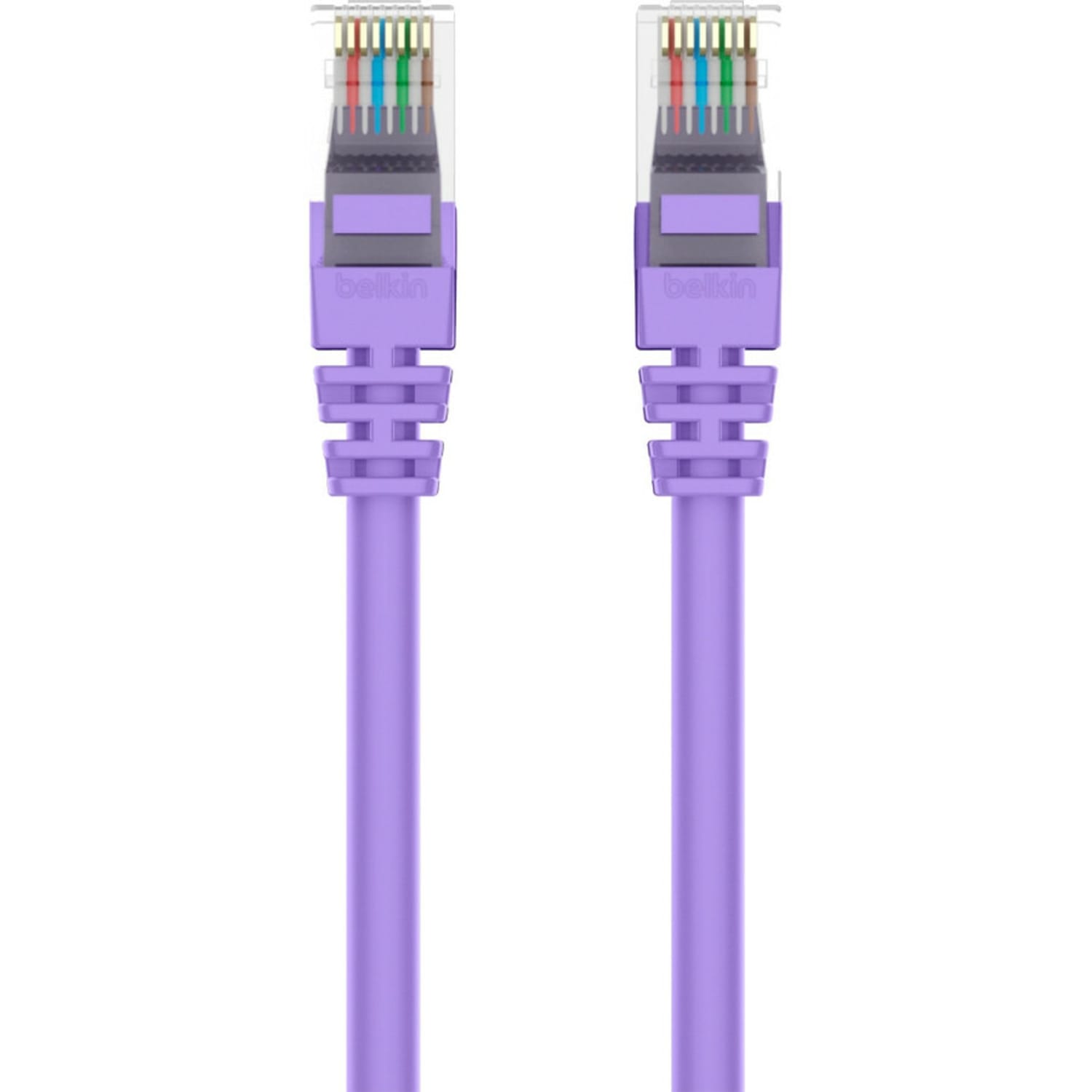 Belkin CAT6 Ethernet Patch Cable Snagless, RJ45, M/M - 12 ft Category 6 Network Cable - 24 AWG - Purple - Image 6