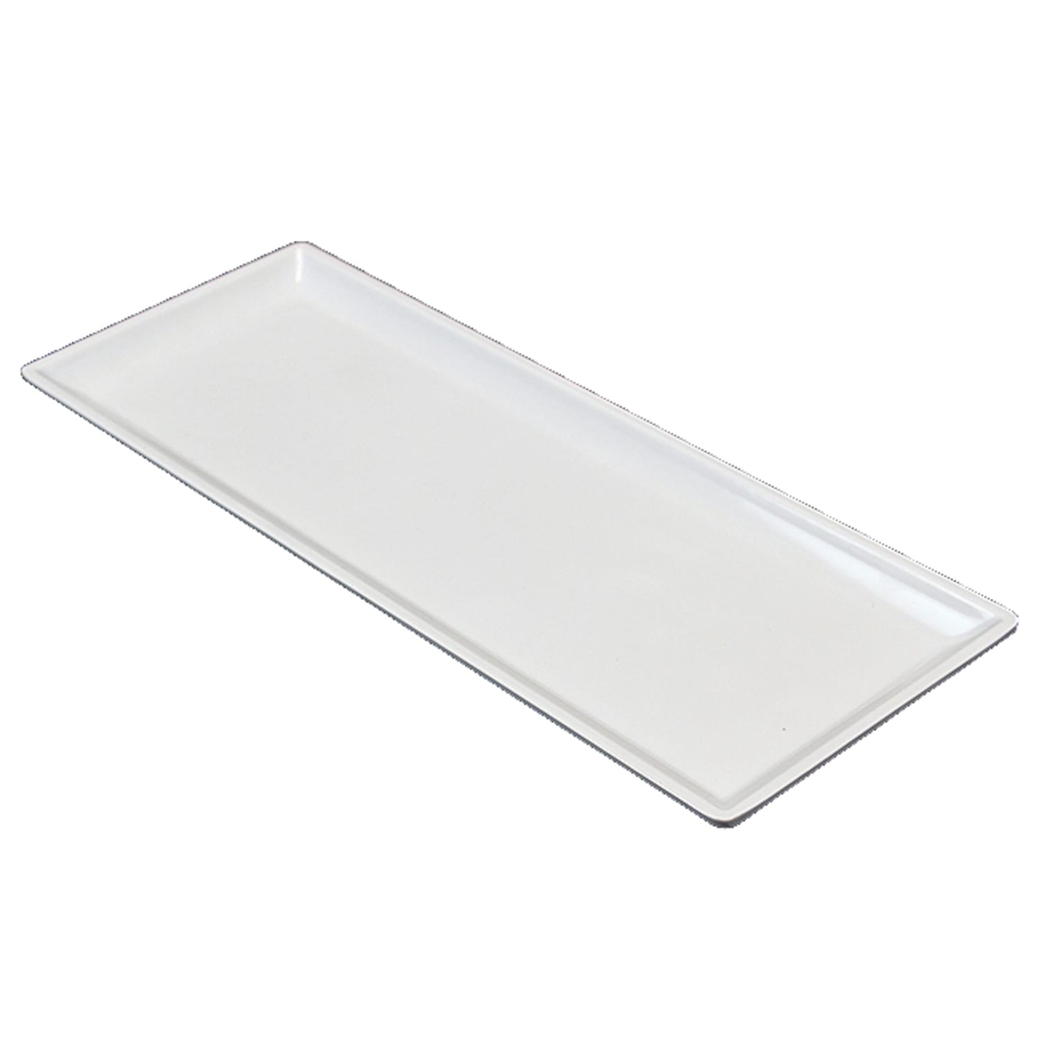 Hospitality Source Del Mar Bath Set Amenity Trays, 10-1/2in x 4-1/2in x 1/2in, White, Pack Of 24 Trays