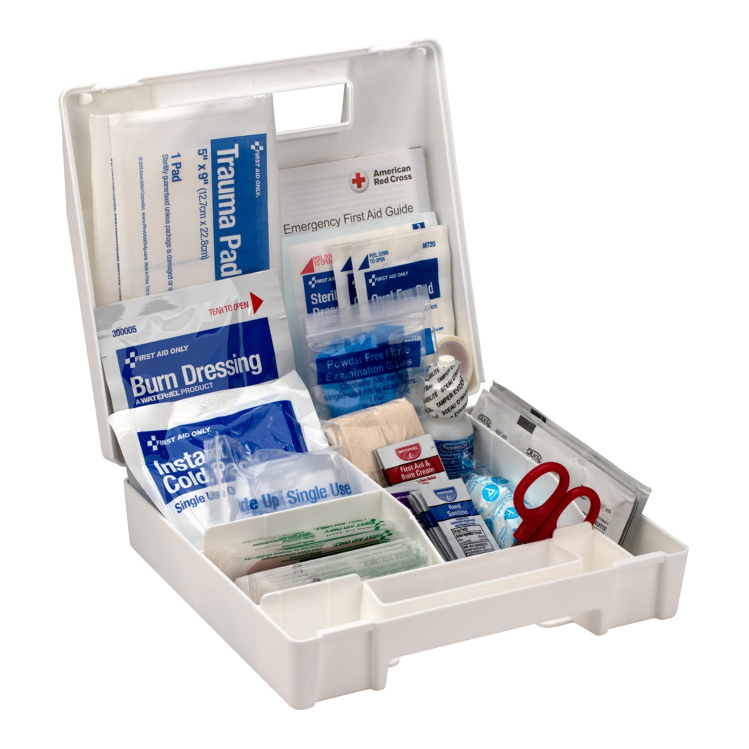 First Aid Only 25-Person First Aid Kit, White, 89 Pieces - Image 3