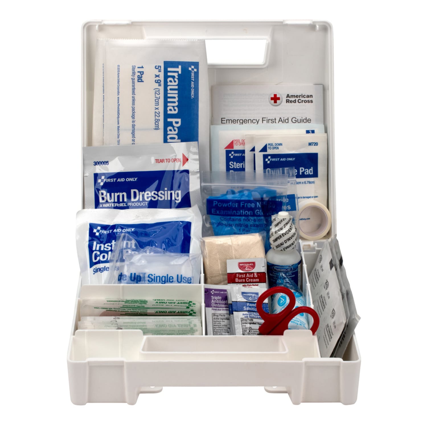 First Aid Only 25-Person First Aid Kit, White, 89 Pieces - Image 4