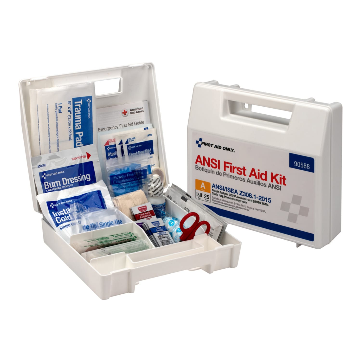 First Aid Only 25-Person First Aid Kit, White, 89 Pieces - Image 5