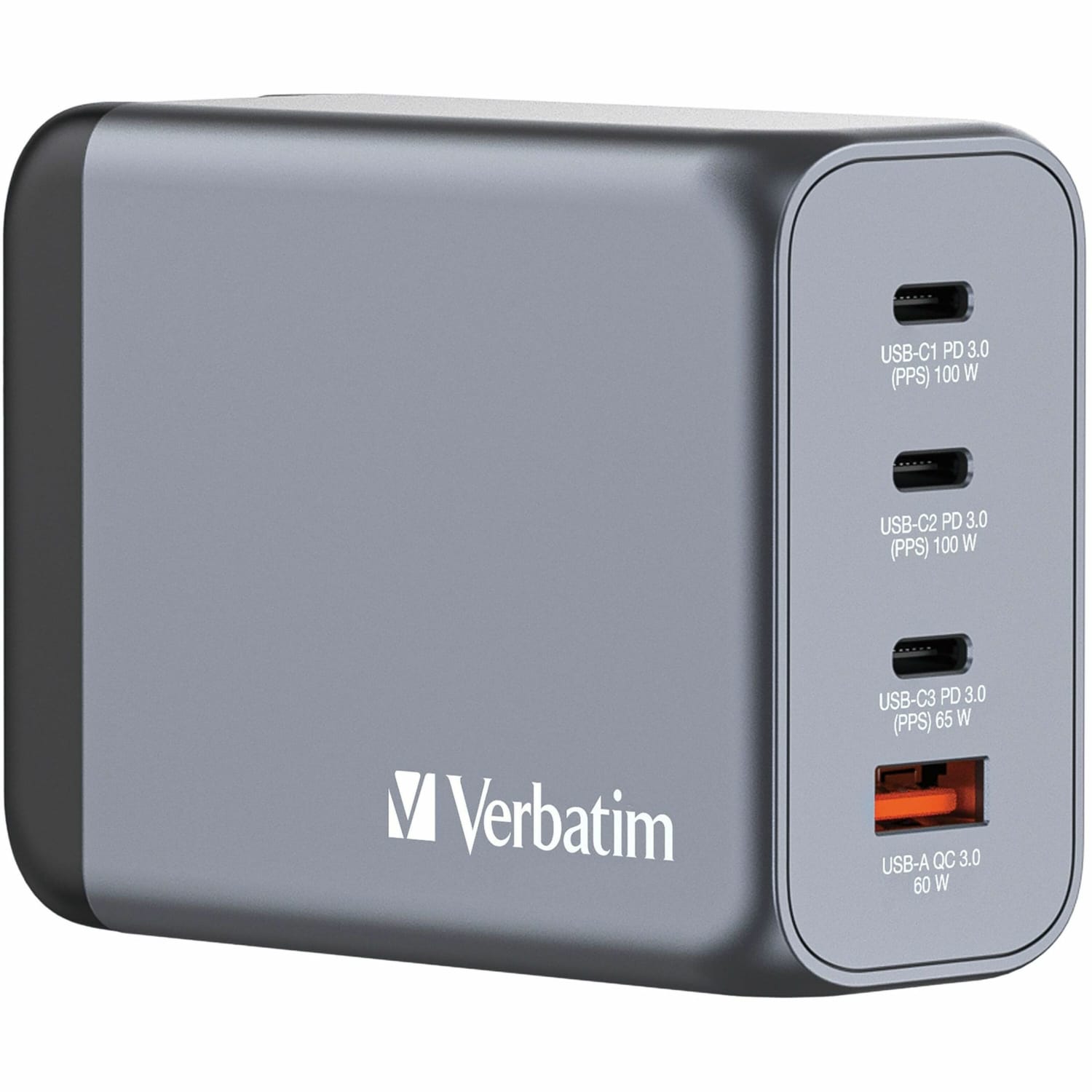 Verbatim 200W 4-Port GaN Wall Charger - United States, United Kingdom, Europe - 120 V AC, 230 V AC Input - 32204 - Image 3