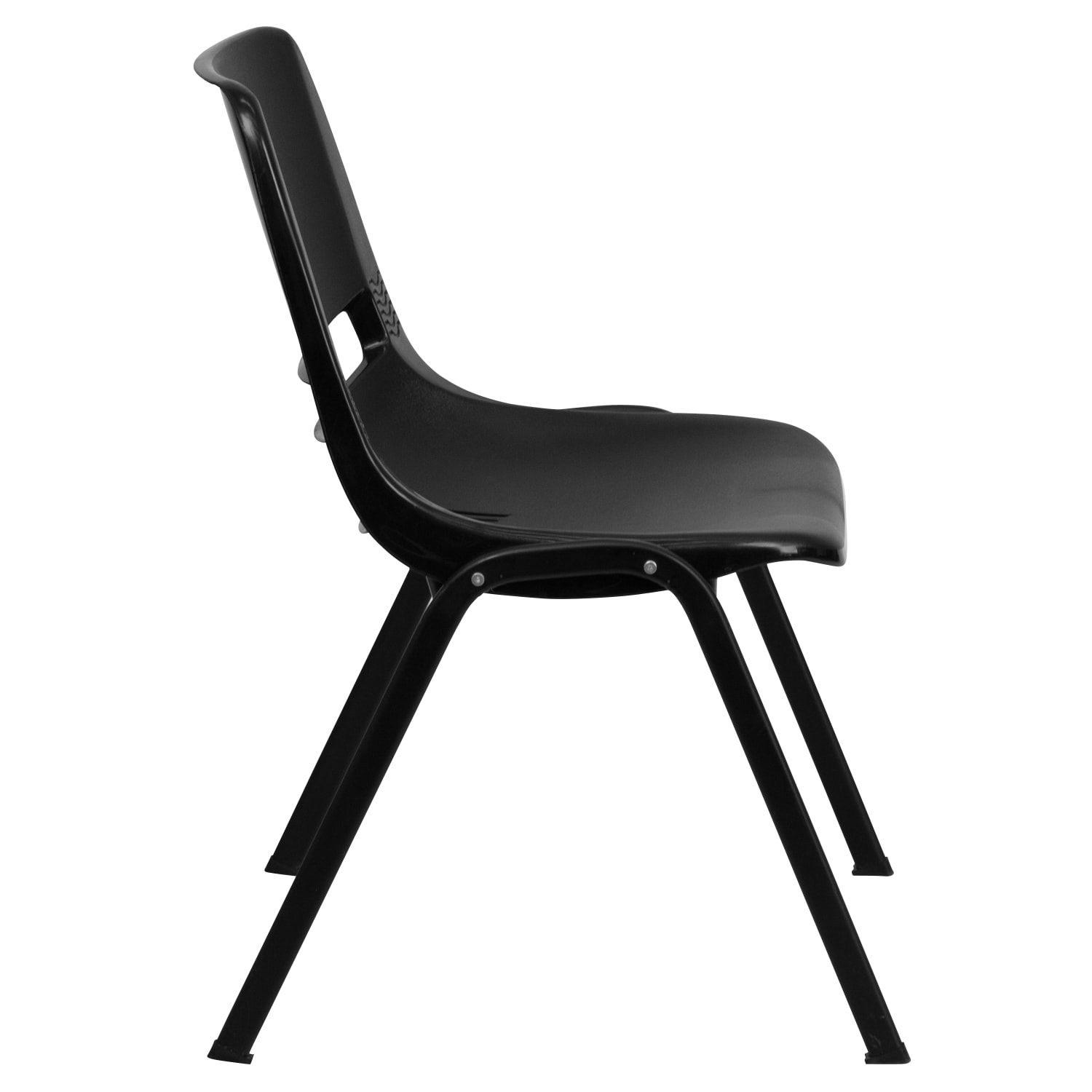 Flash Furniture HERCULES Series Ergonomic Shell Stack Chair Black PopularChairscom