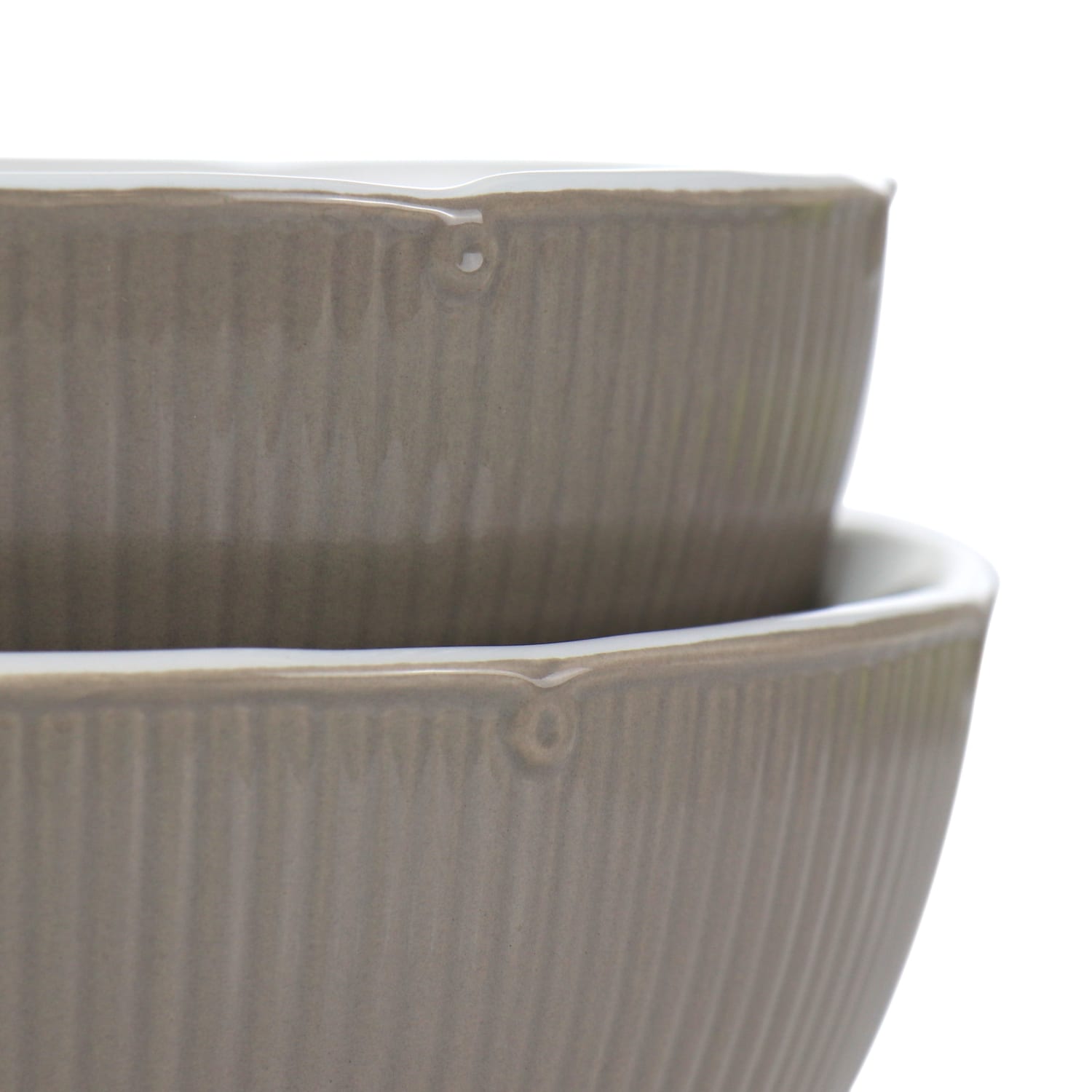 Martha Stewart 2-Piece Serving Bowl Set, Taupe - Image 5