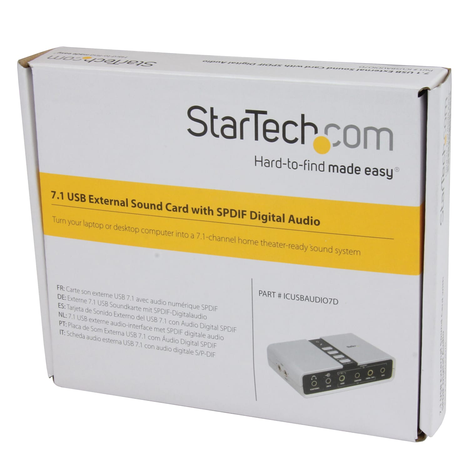 StarTech.com 7.1 USB Sound Card - External Sound Card  - ICUSBAUDIO7D - Image 6