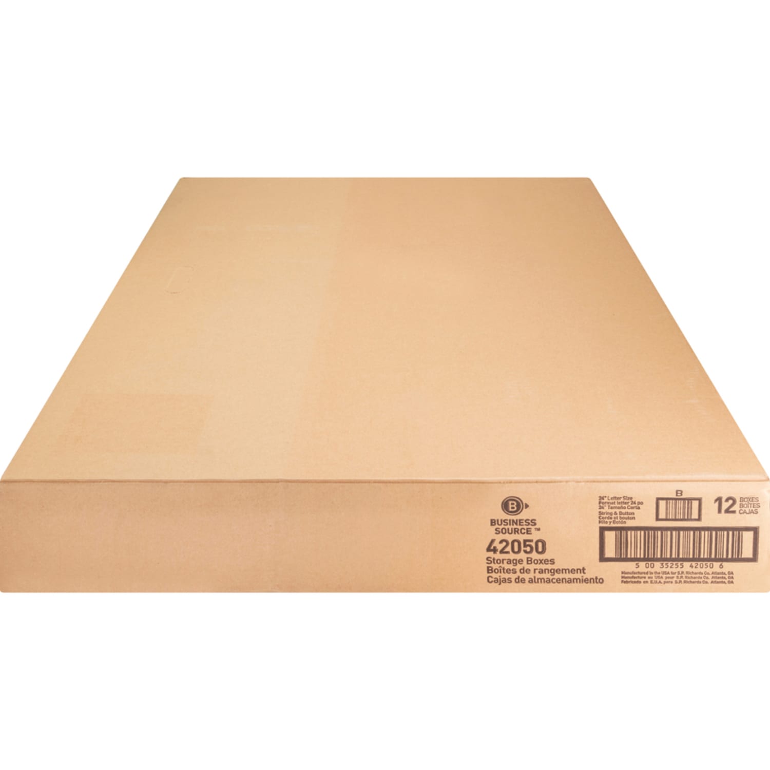 Business Source Light Duty Letter Size Storage Box - External Dimensions: 12inx 24in Depth x 10in - 350 lb - 42050 - Image 6
