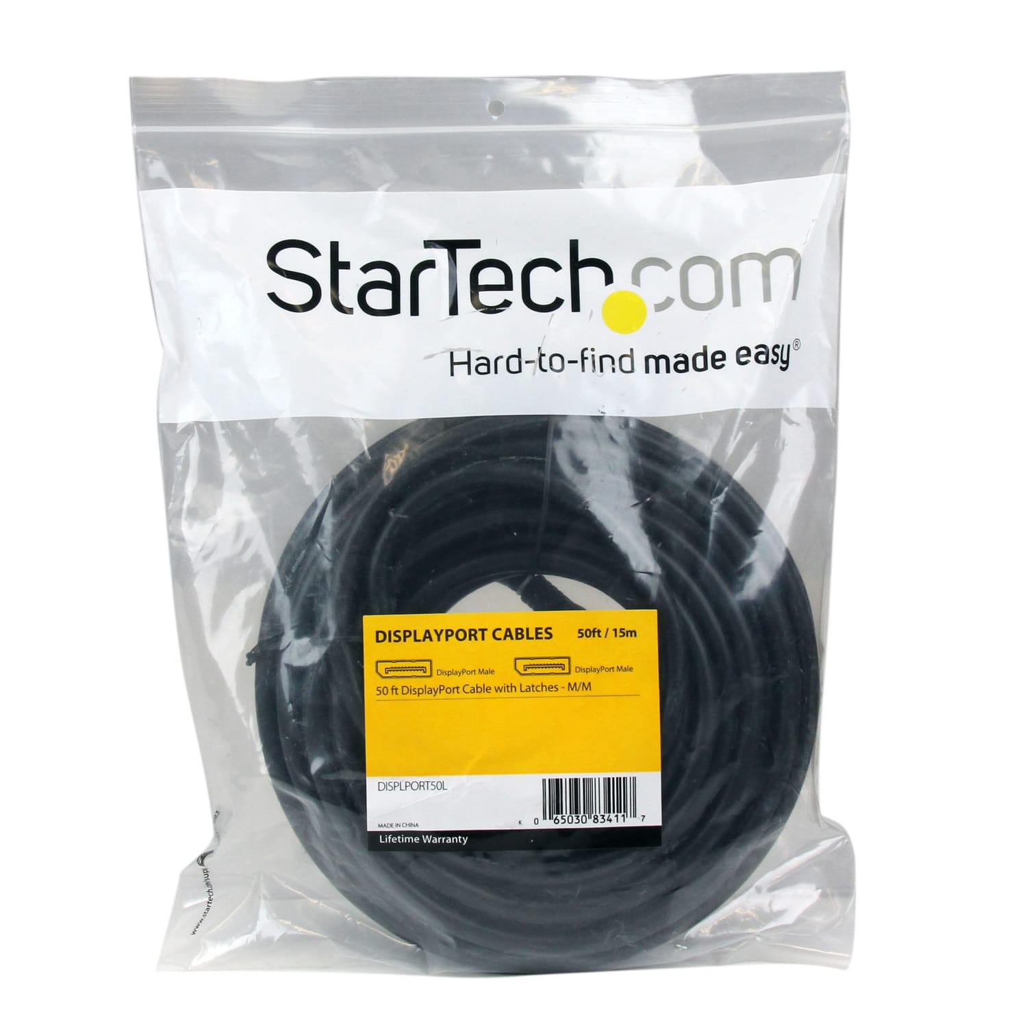 StarTech.com 50 ft DisplayPort Cable with Latches - M/M - 50ft/15m DisplayPort to DisplayPort cable - Image 4