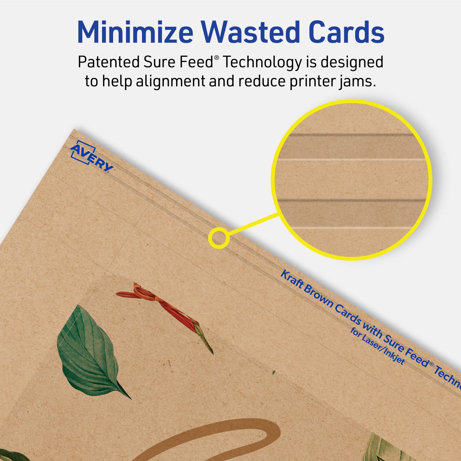Avery Printable Postcards With Sure Feed Technology, 4in x 6in Rectangle Rounded Corners, Kraft Brown, Pack Of 50 - Image 5