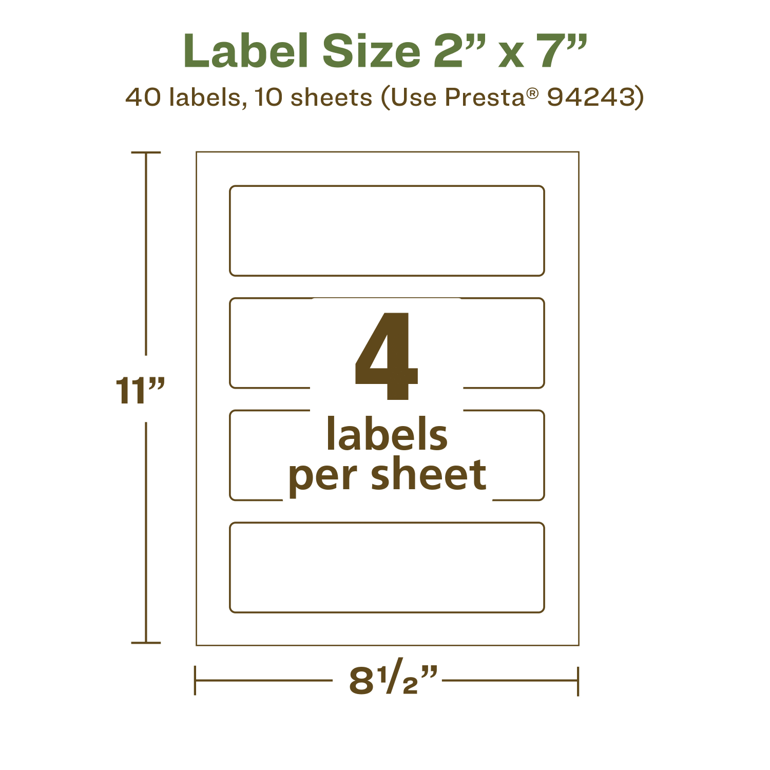 Avery Recycled Paper Labels, 94243-EWMP10, Rectangle, 2in x 7in, White, Pack Of 40 - Image 6