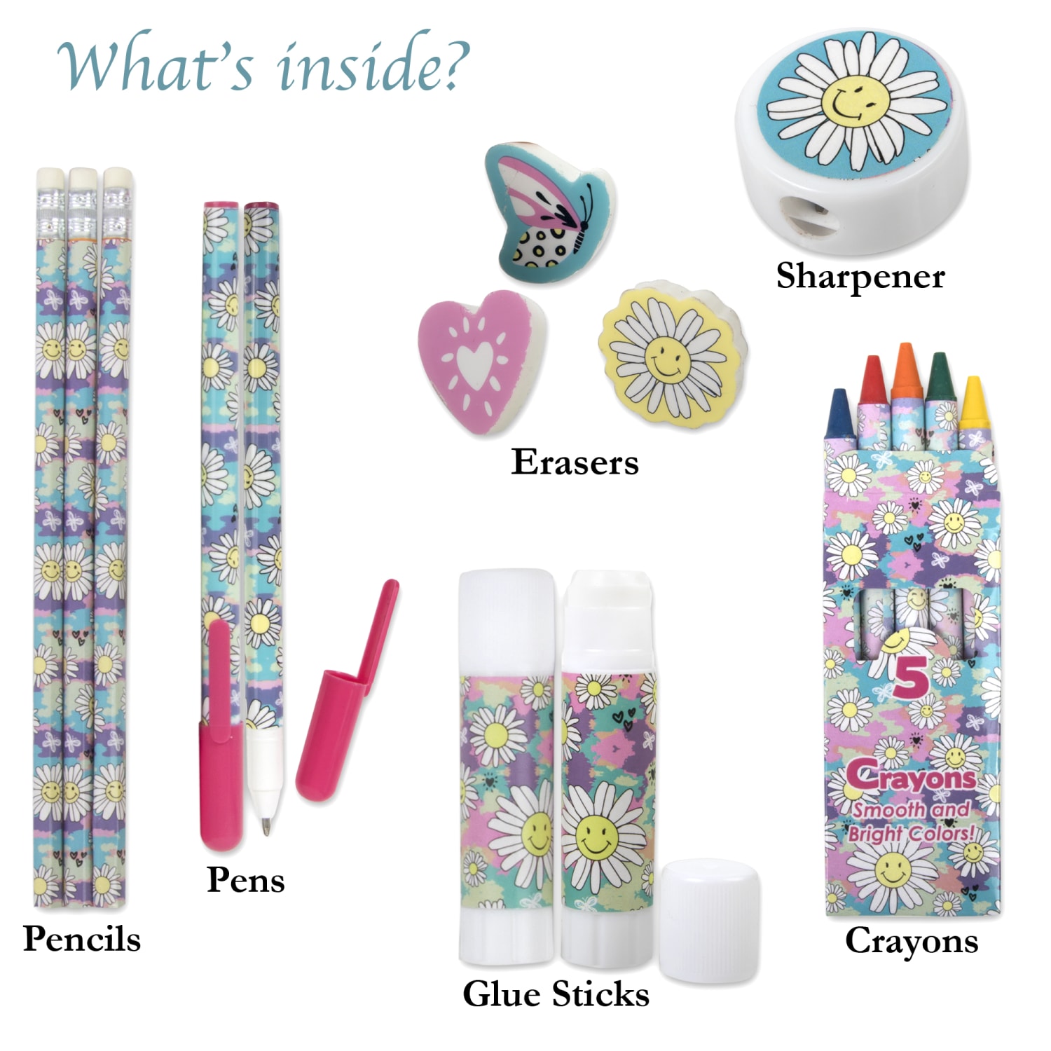 Trailmaker 20-Piece School Supply Kit, Daisy - Image 4