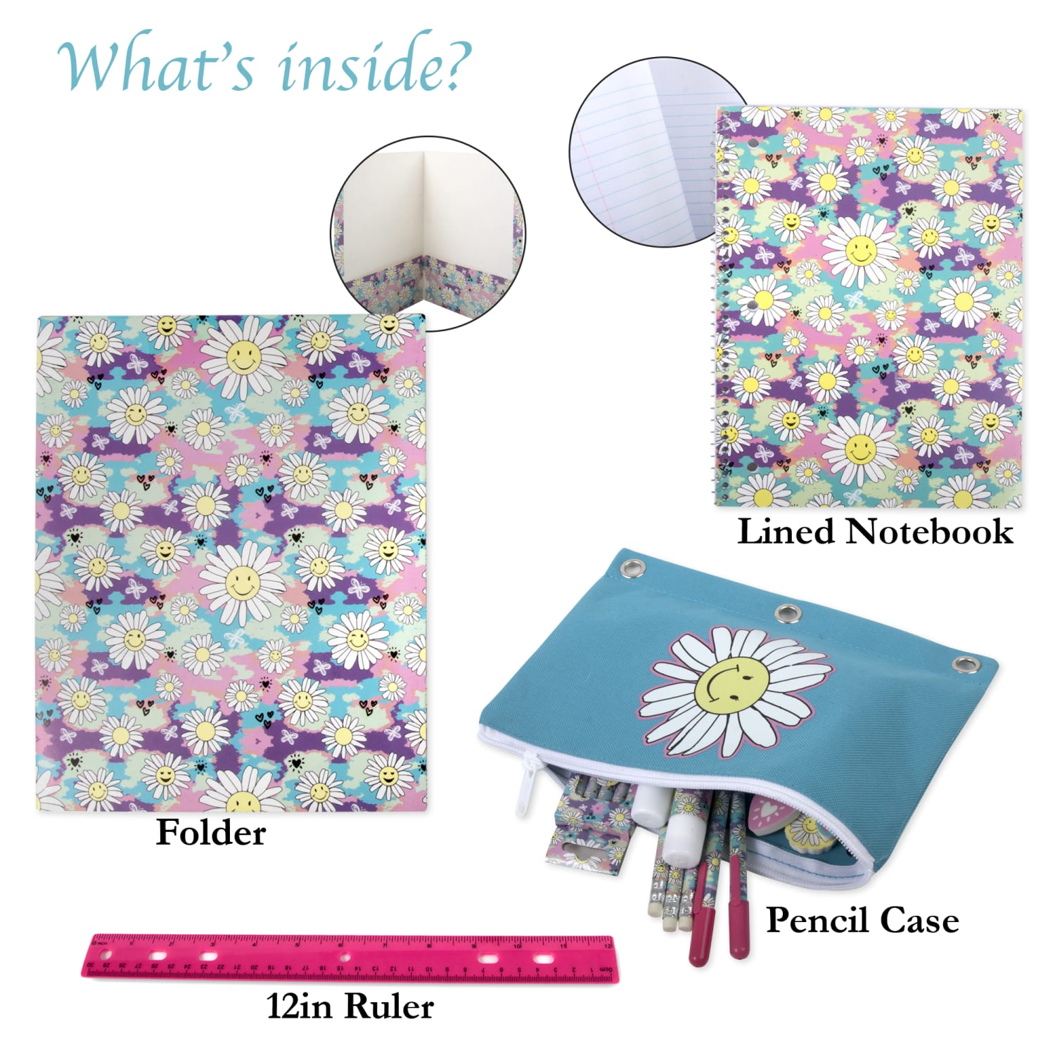 Trailmaker 20-Piece School Supply Kit, Daisy - Image 5