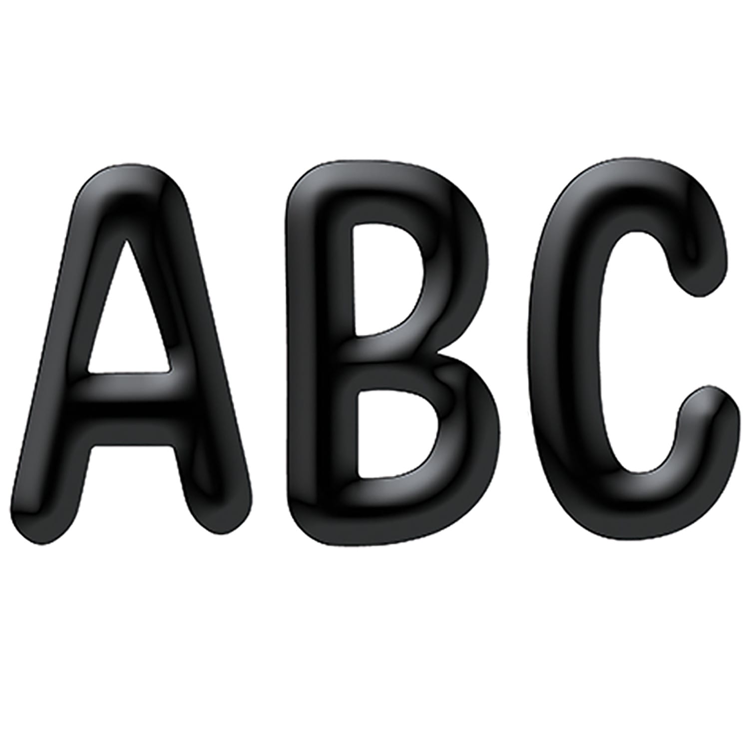 Eureka 4in Deco Letters, Color My World Solid Black, 180 Letters Per Pack, Set Of 3 Packs - Image 4