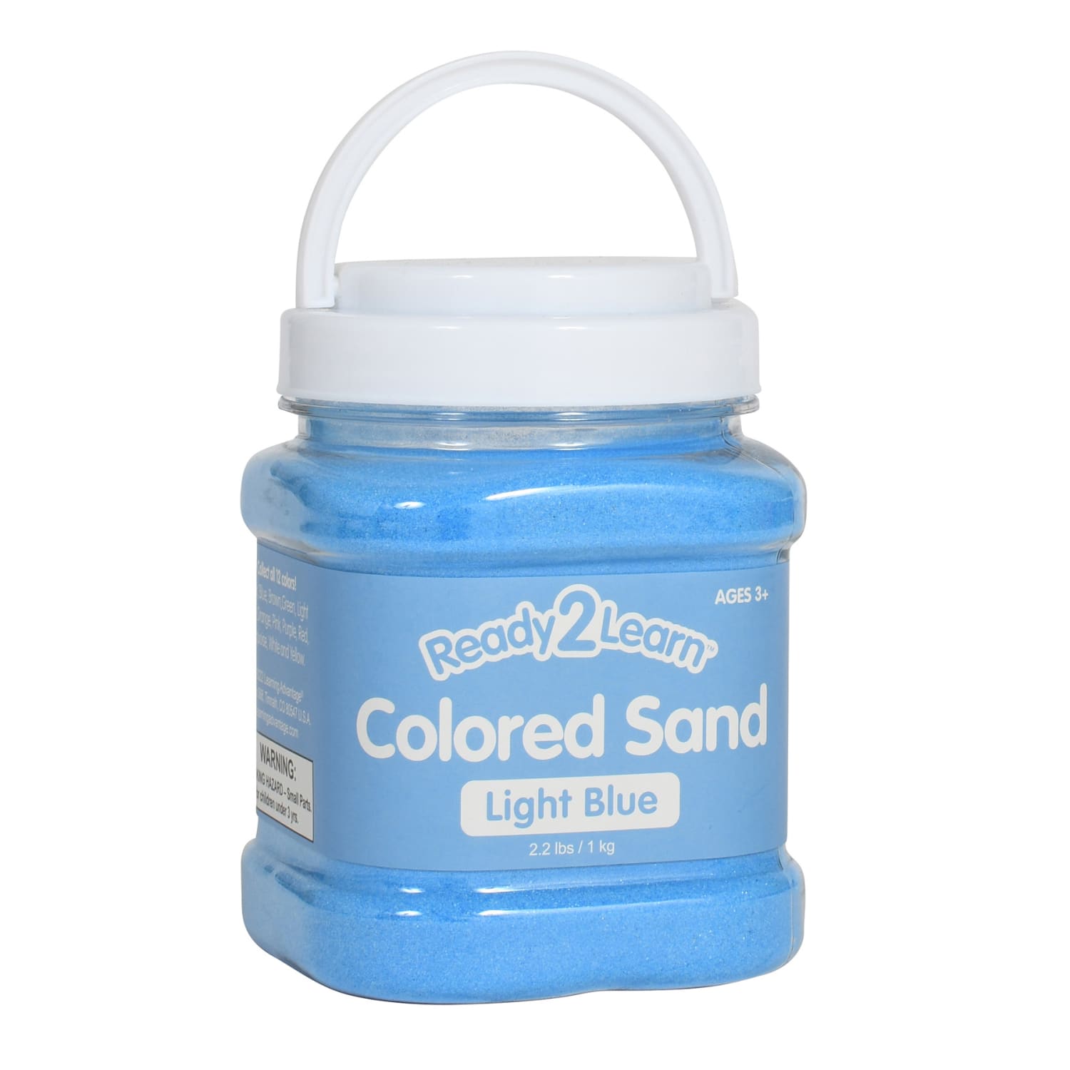 Ready 2 Learn Colored Sand Jars, 2.2 Lb, Light Blue, Pack Of 3 Jars - Image 3
