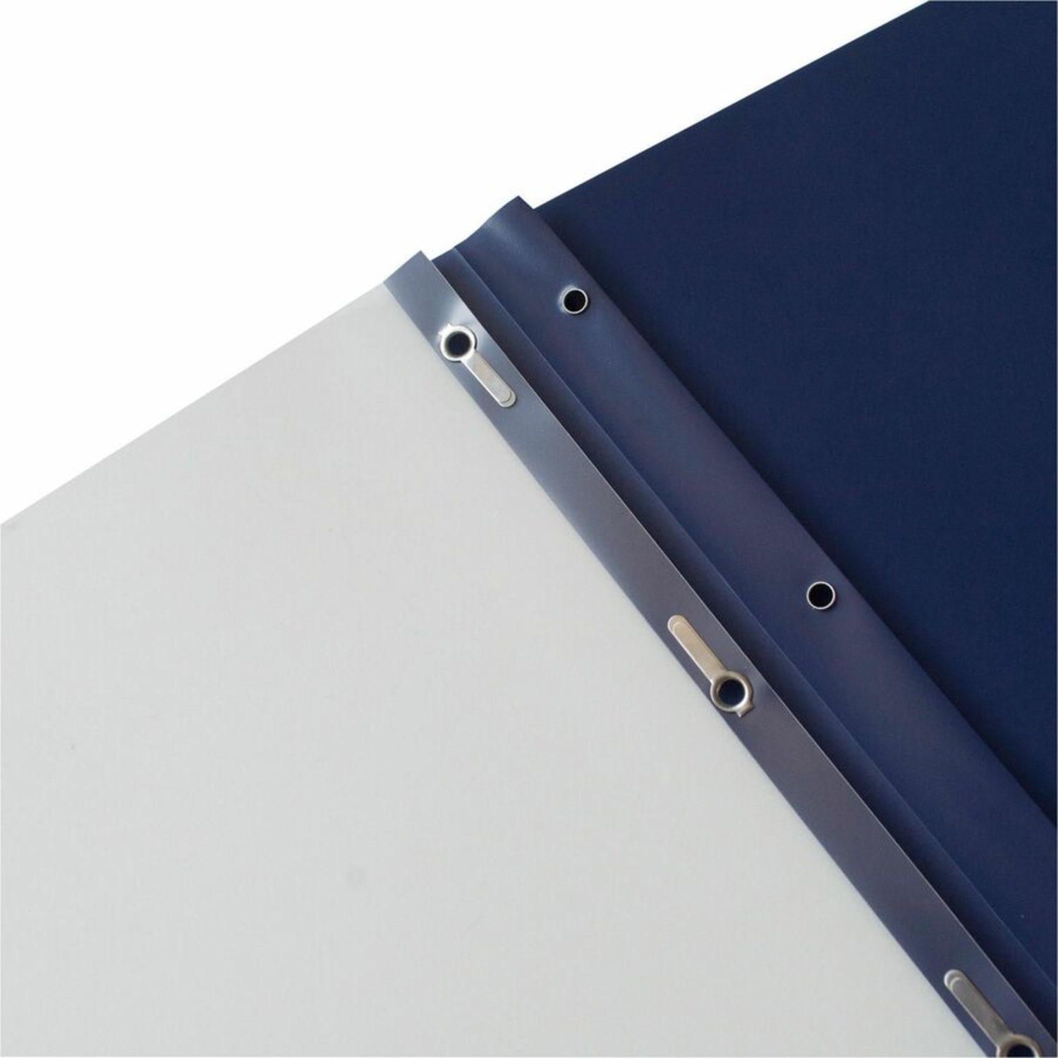 Business Source Letter Report Cover - 1/2in Folder Capacity - 8 1/2in x 11in - 100 Sheet Capacity - 3 x Prong Fastener(s) - Clear, Dark Blue - 25 / Box - Image 4